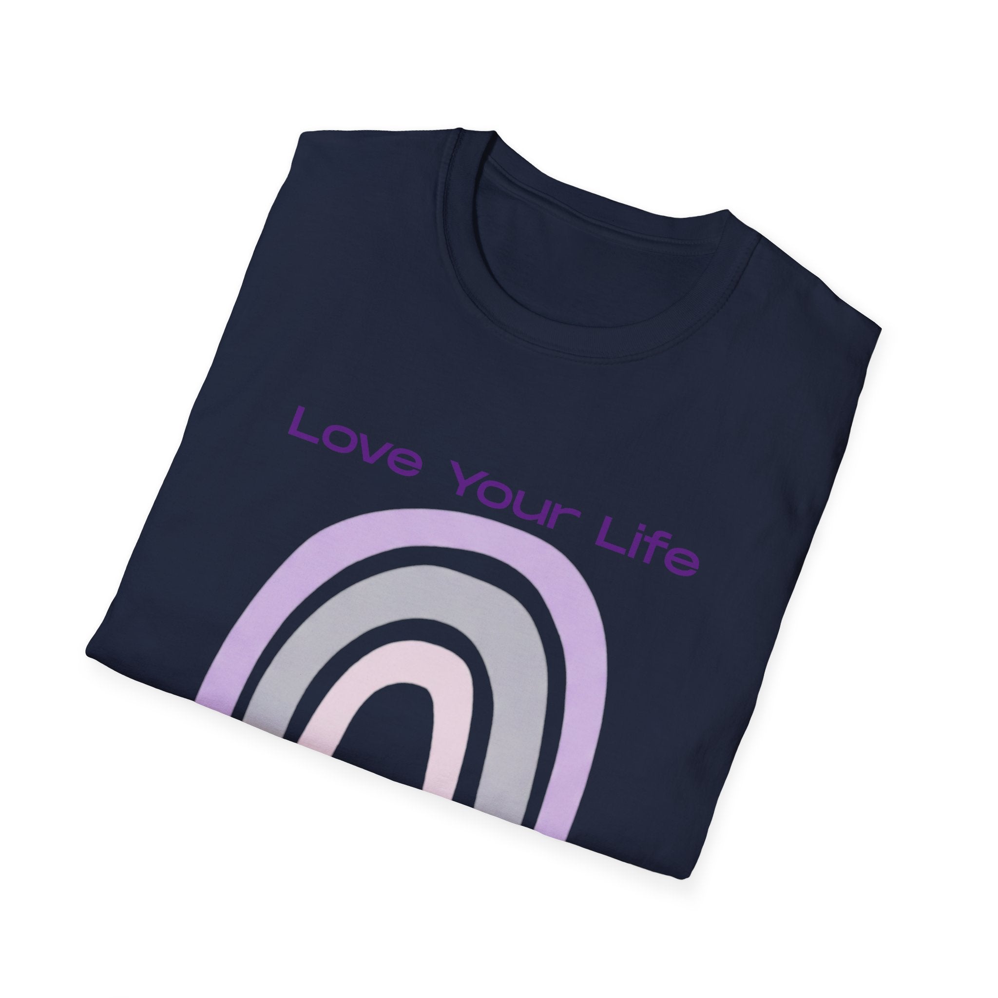 Love Your Life Rainbow T-Shirt — Soft Pastel Everyday Tee