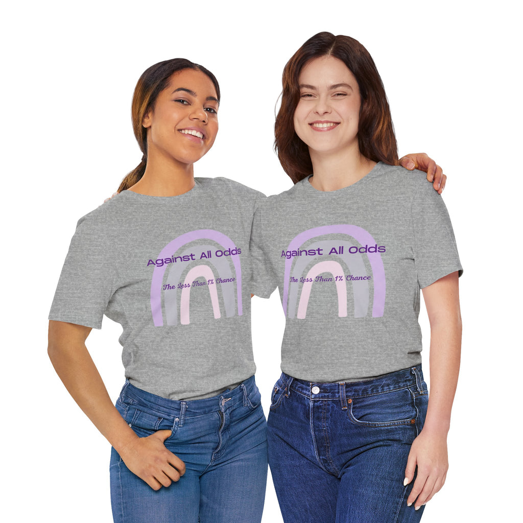 T-Shirt — "Against All Odds" Lavender Rainbow Inspirational Tee