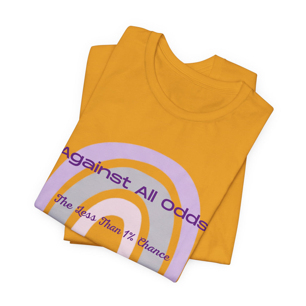 T-Shirt — "Against All Odds" Lavender Rainbow Inspirational Tee