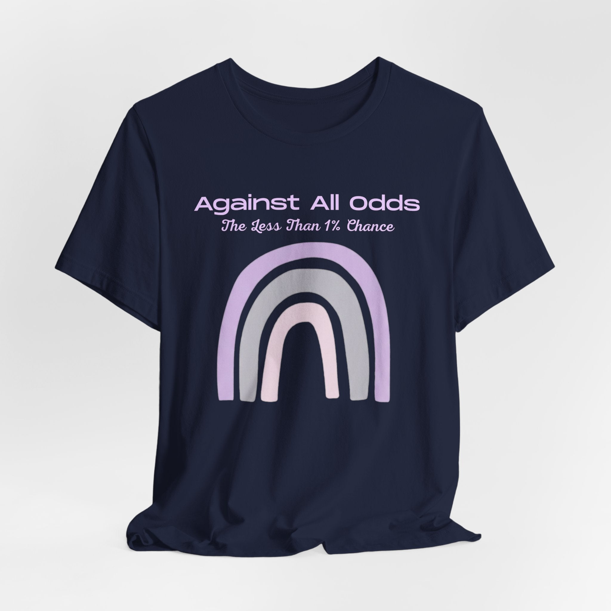 Against All Odds Rainbow Tee — Pastel Inspirational Graphic T-Shirt