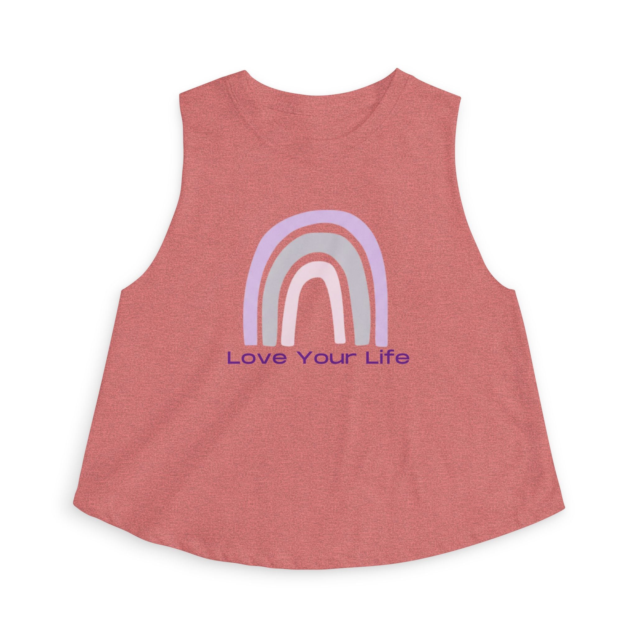 Love Your Life Rainbow Crop Top — Women's Positive Message Tank