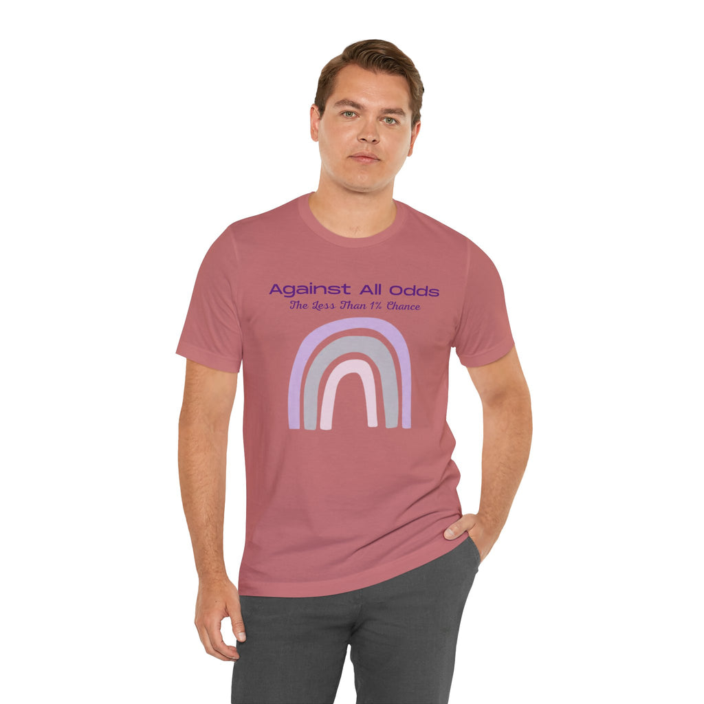 Against All Odds Rainbow Tee – Inspirational Pastel Graphic Shirt