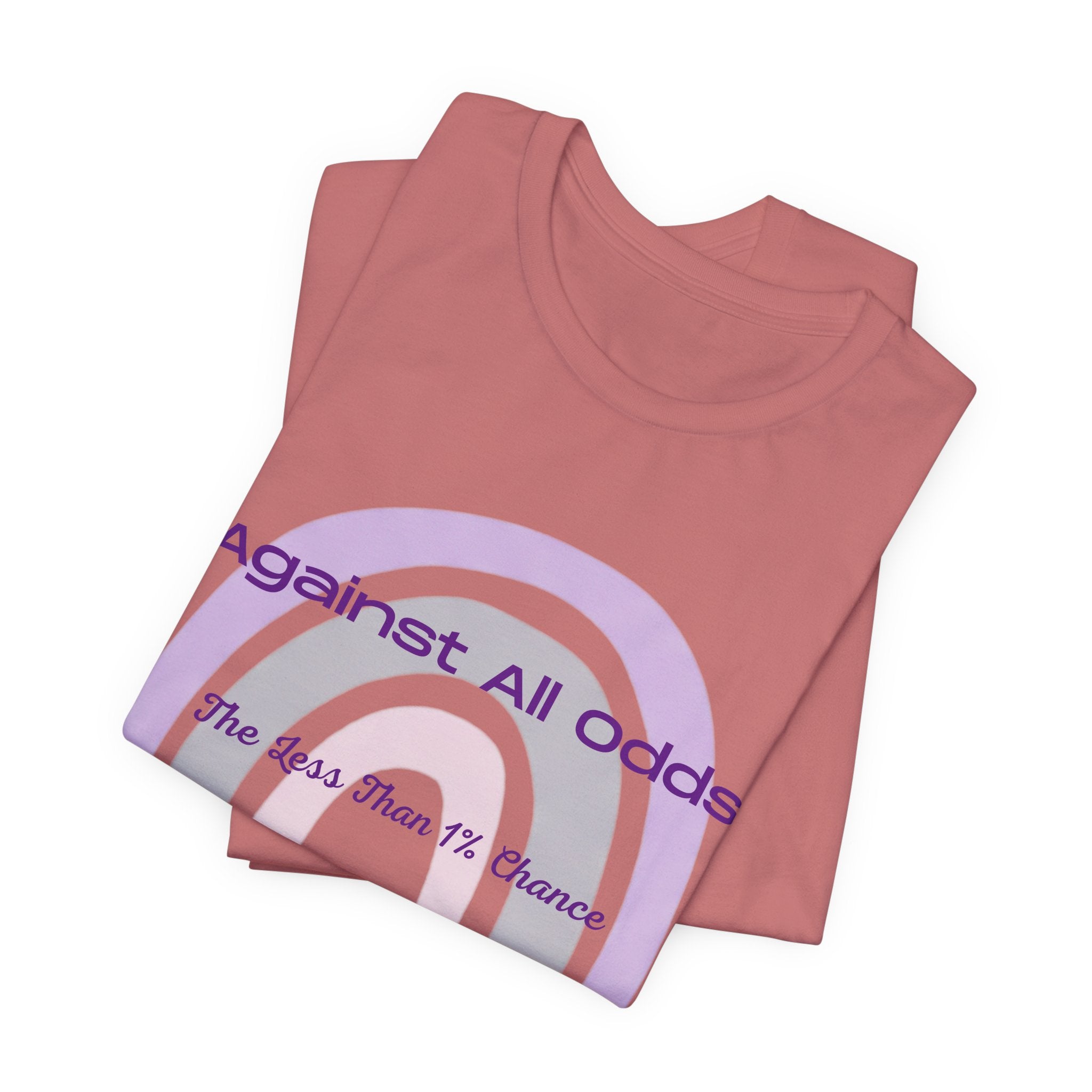 T-Shirt — "Against All Odds" Lavender Rainbow Inspirational Tee