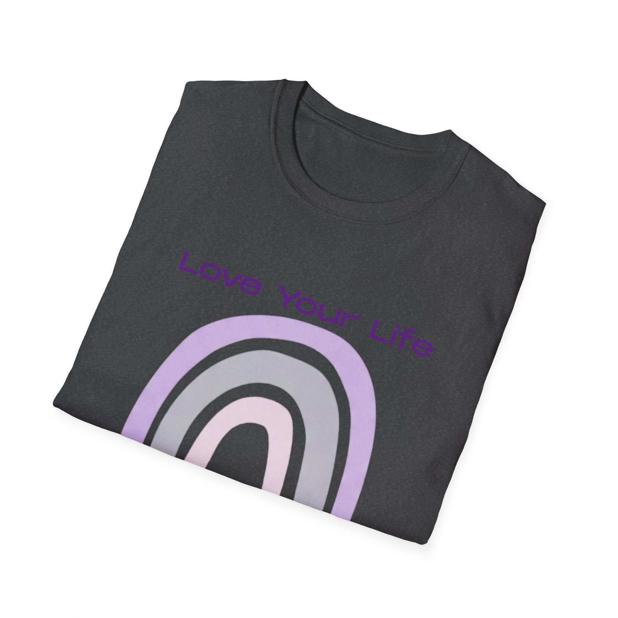 Love Your Life Rainbow T-Shirt — Soft Pastel Everyday Tee