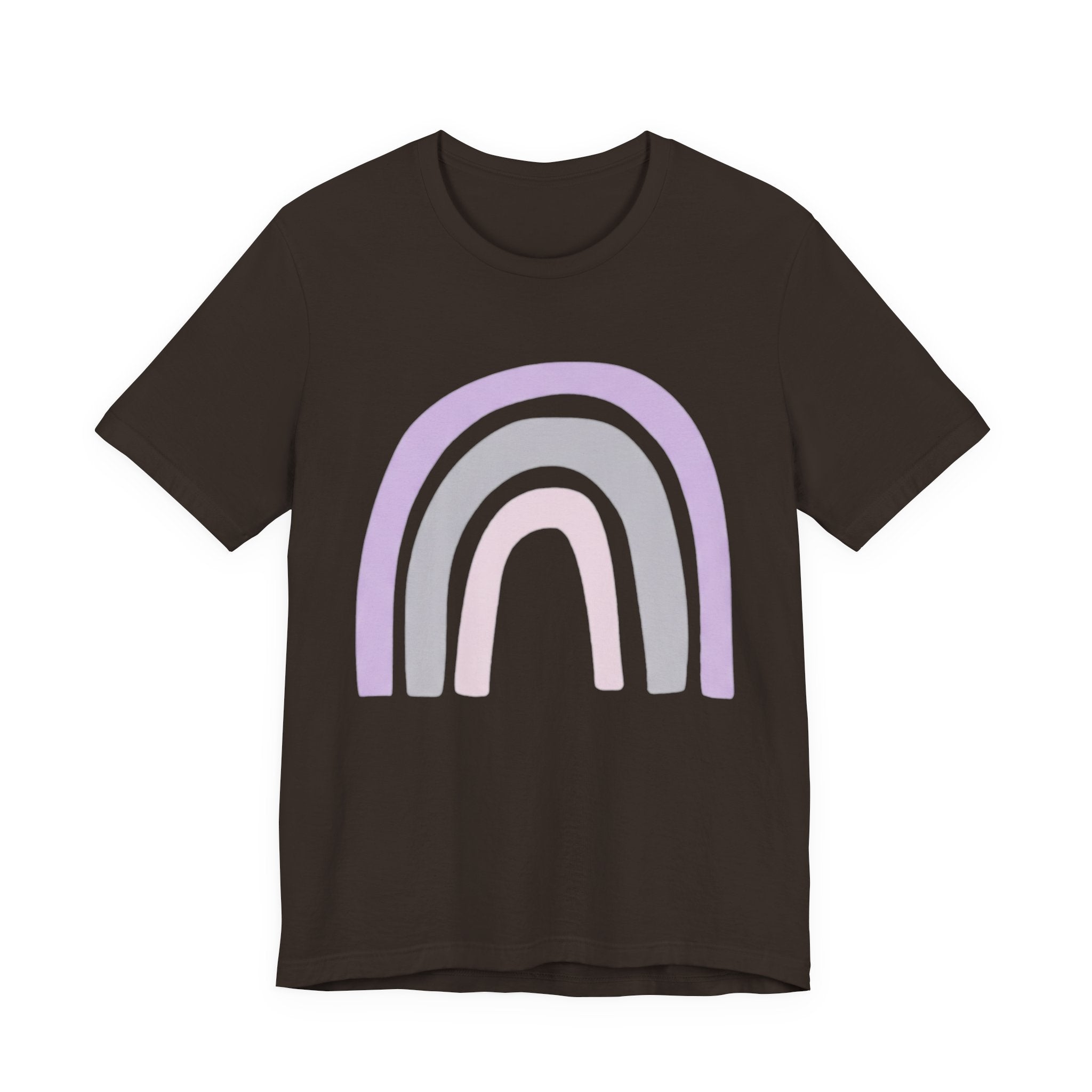 Pastel Rainbow Tee — Minimal Lavender & Blush Graphic T-Shirt
