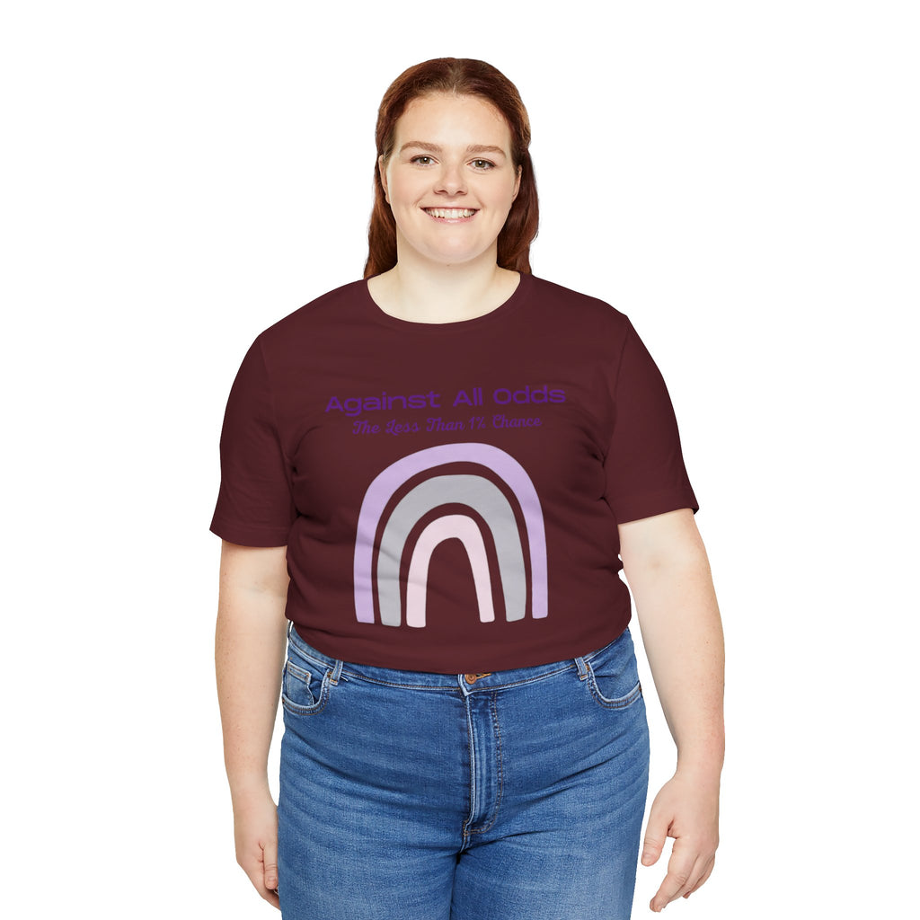 Against All Odds Rainbow Tee – Inspirational Pastel Graphic Shirt