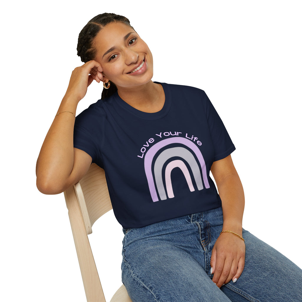 Love Your Life Rainbow T-Shirt — Pastel Retro Positive Tee
