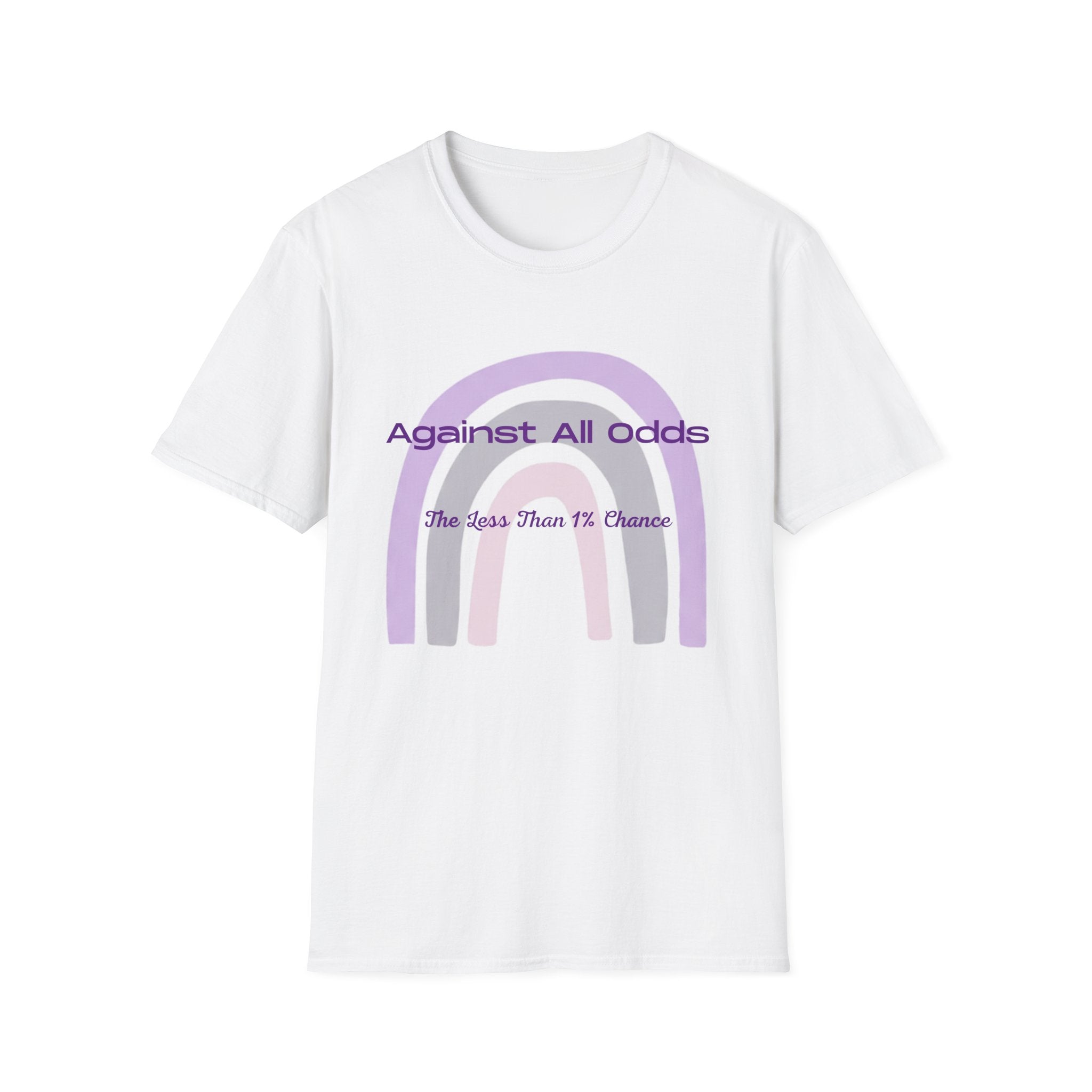 Against All Odds Rainbow T-Shirt — 'The Less Than 1% Chance' Inspirational Tee
