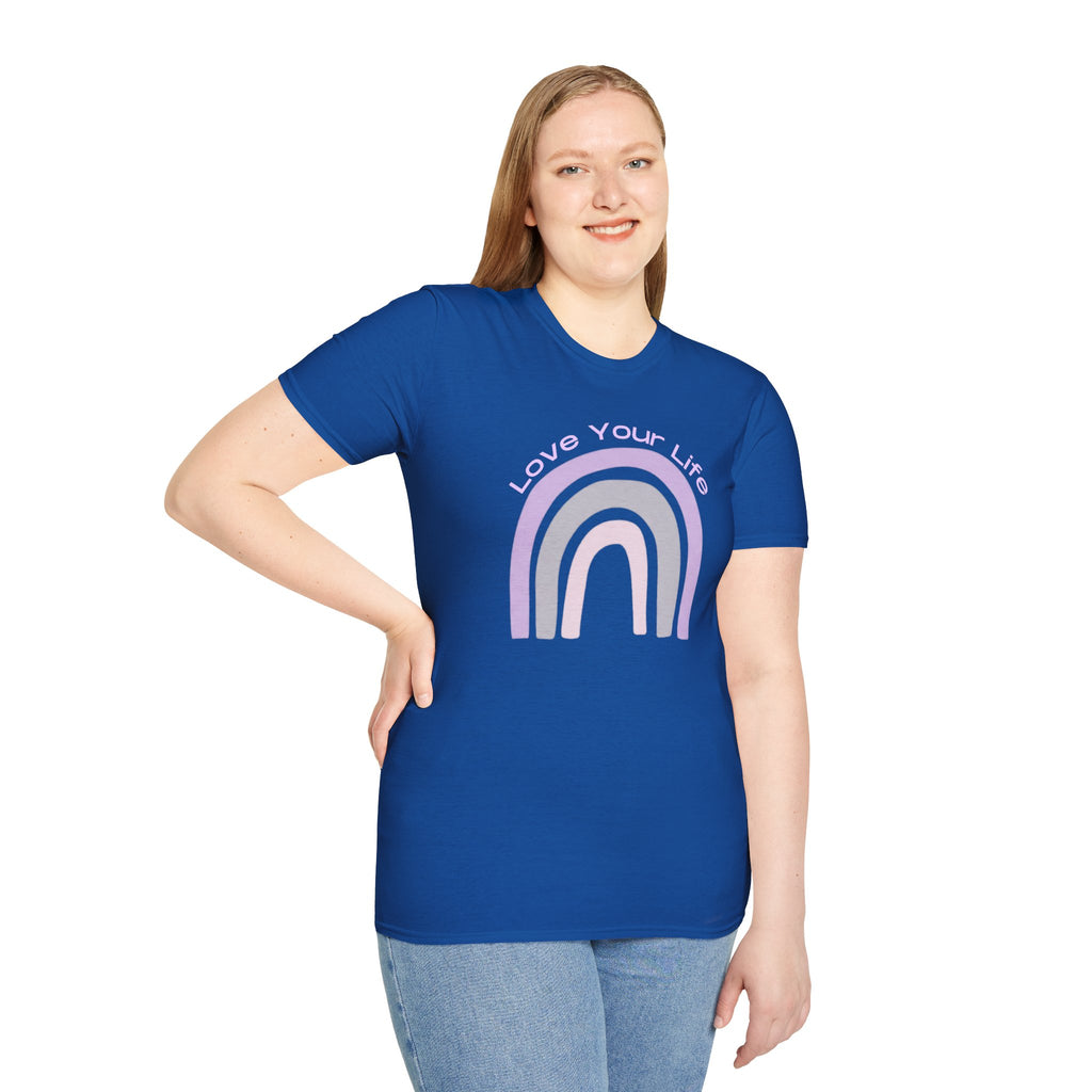 Love Your Life Rainbow T-Shirt — Pastel Retro Positive Tee