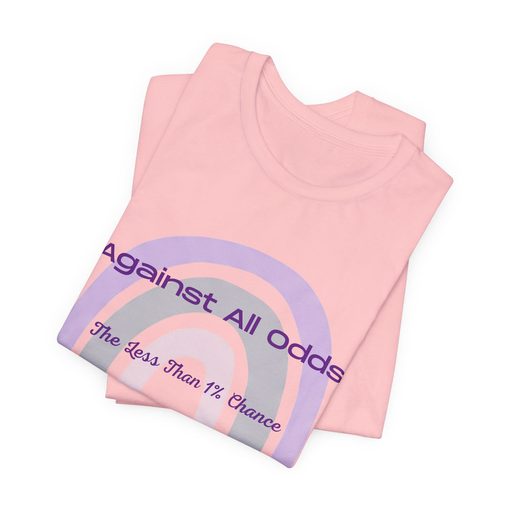 T-Shirt — "Against All Odds" Lavender Rainbow Inspirational Tee