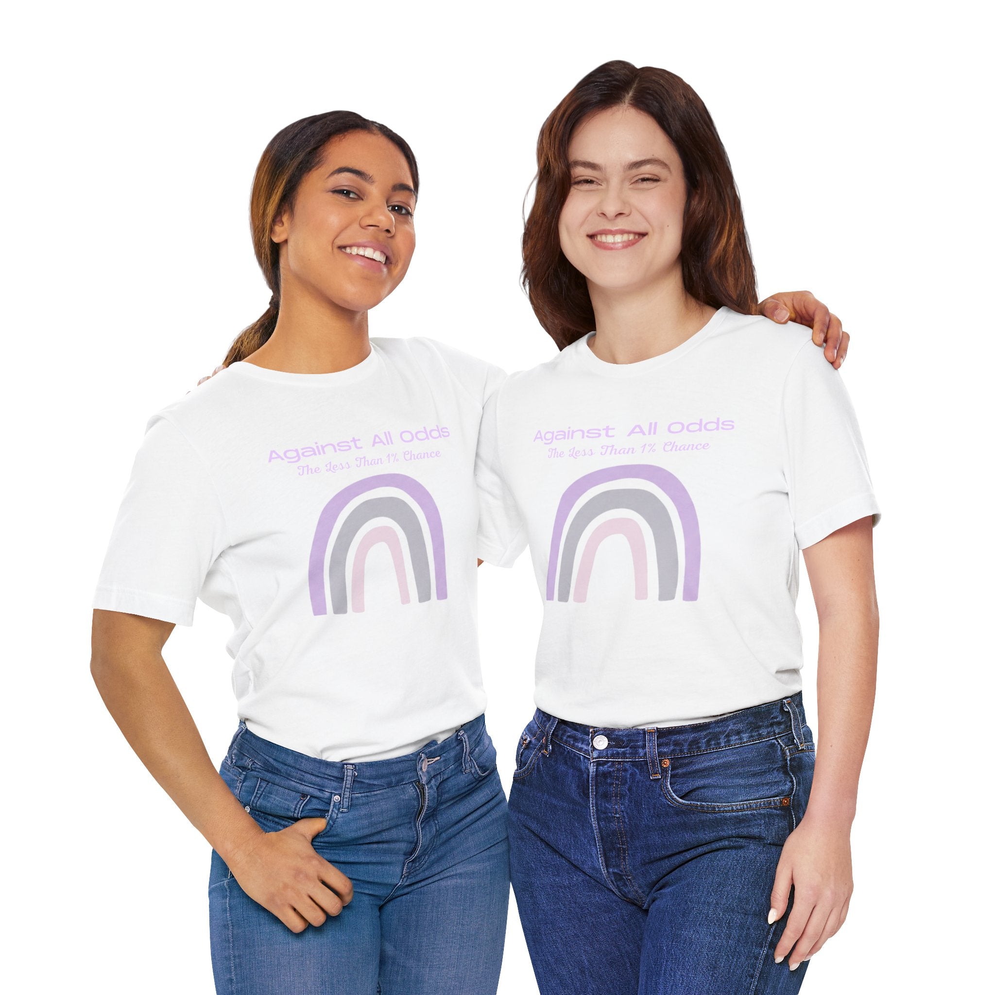 Against All Odds Rainbow Tee — Pastel Inspirational Graphic T-Shirt