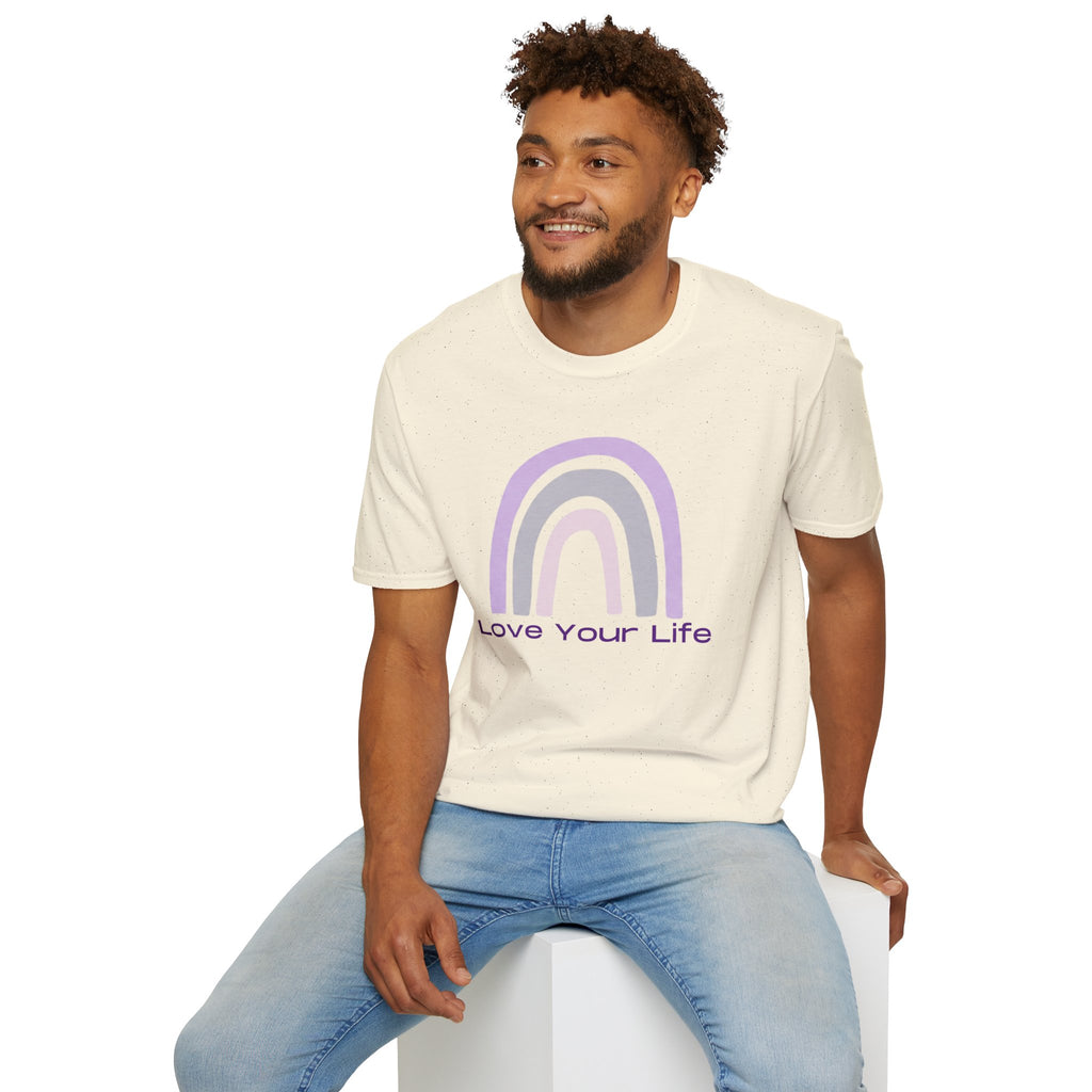 Love Your Life Rainbow T-Shirt — Pastel Positive Affirmation Tee