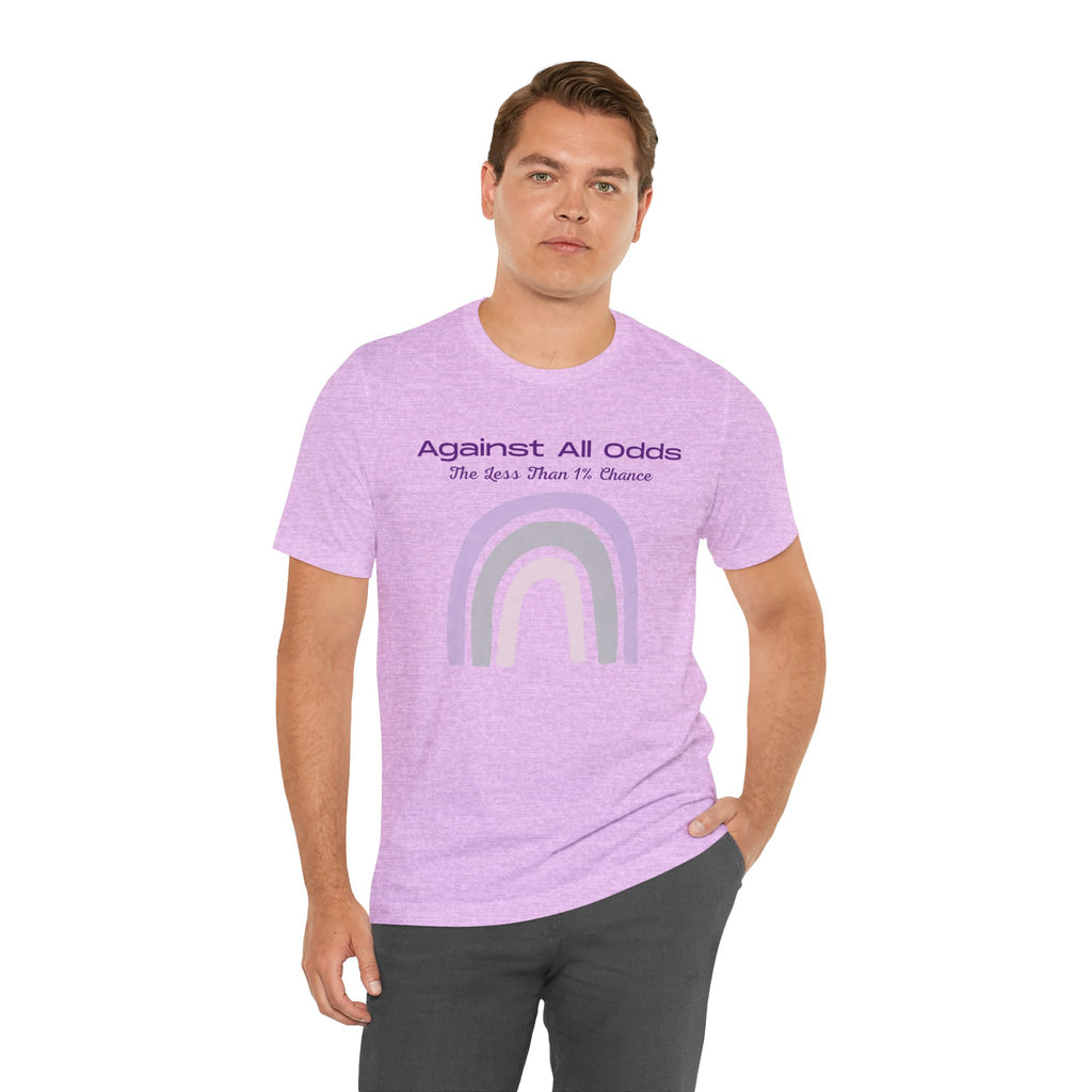 Against All Odds Rainbow Tee – Inspirational Pastel Graphic Shirt
