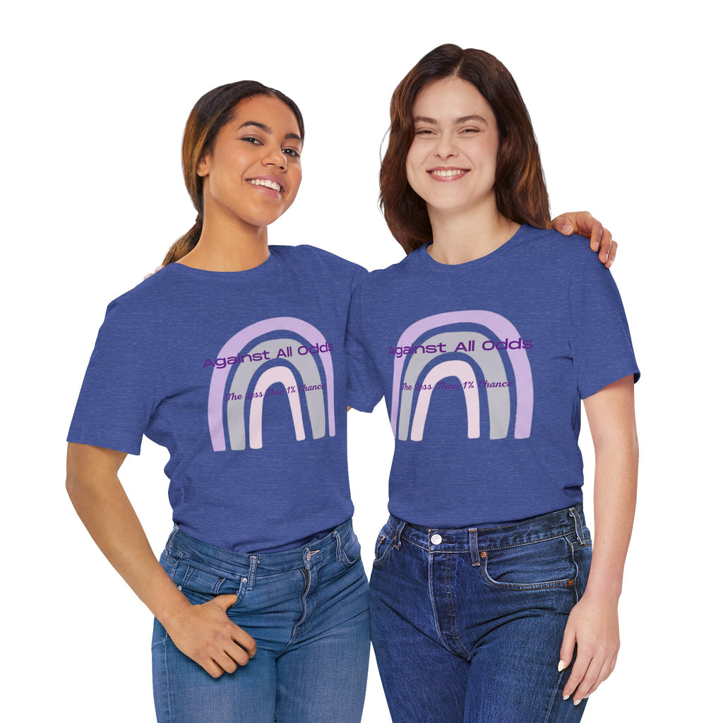 T-Shirt — "Against All Odds" Lavender Rainbow Inspirational Tee