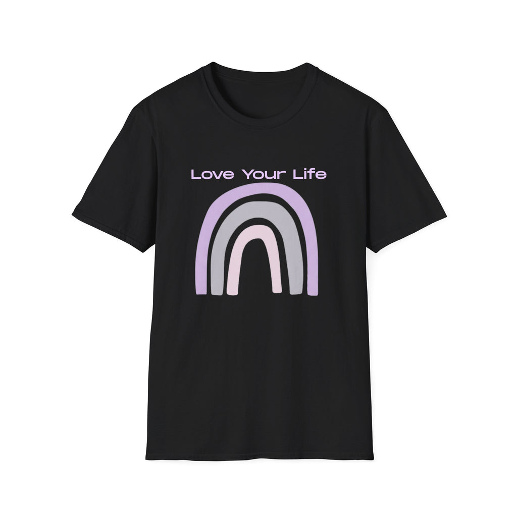 Love Your Life Rainbow T-Shirt — Pastel Positive Message Tee