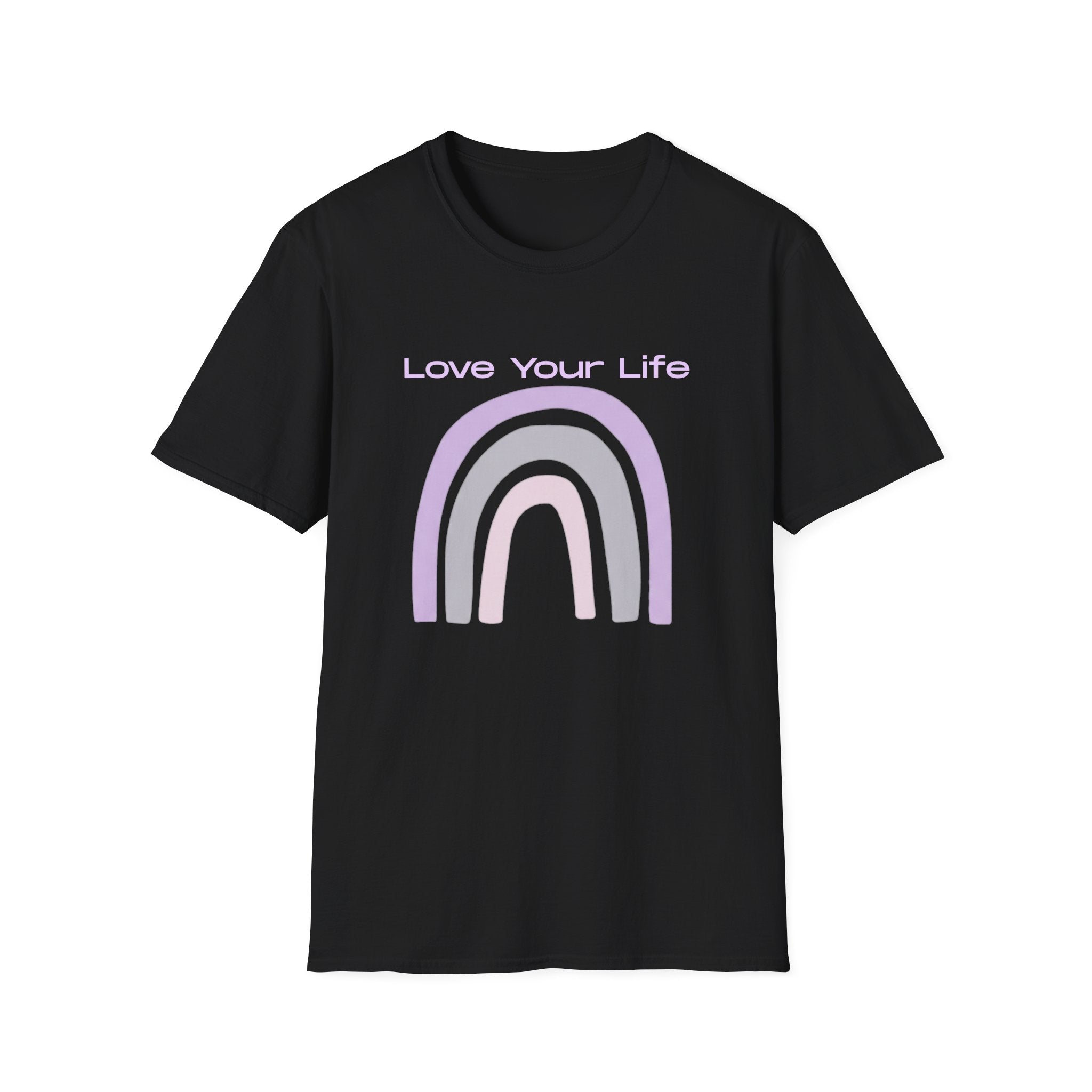 Love Your Life Rainbow T-Shirt — Pastel Positive Message Tee