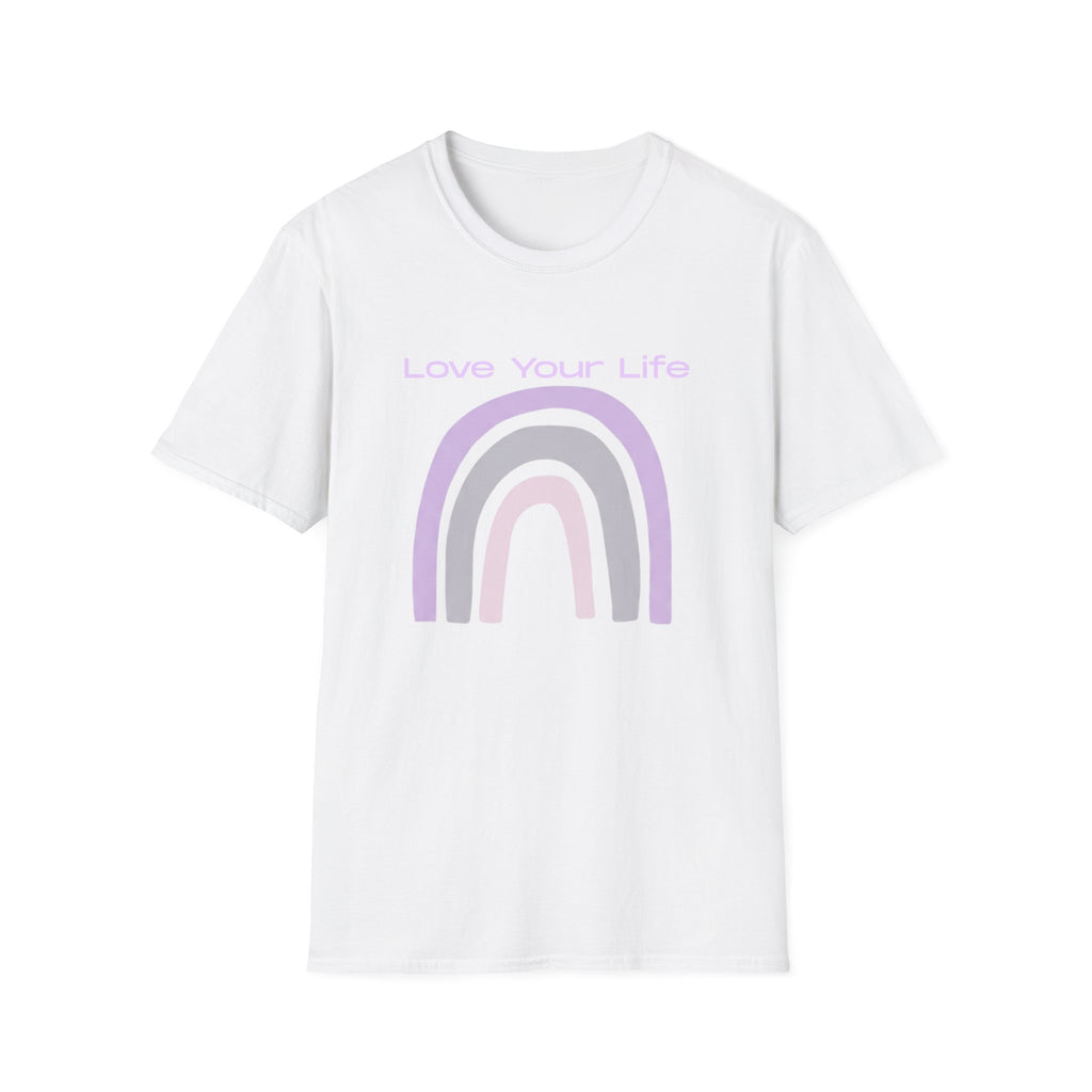 Love Your Life Rainbow T-Shirt — Pastel Positive Message Tee