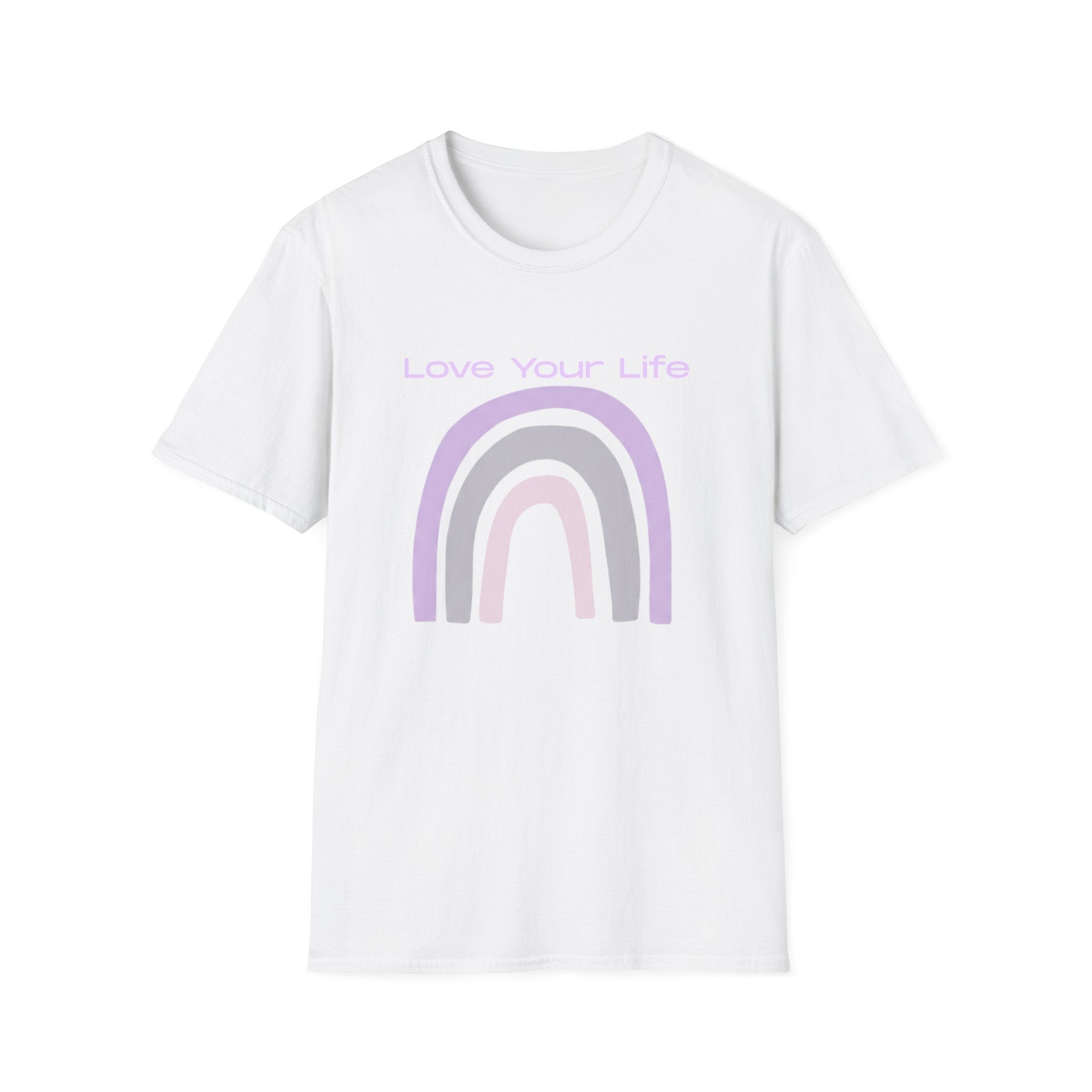 Love Your Life Rainbow T-Shirt — Pastel Positive Message Tee