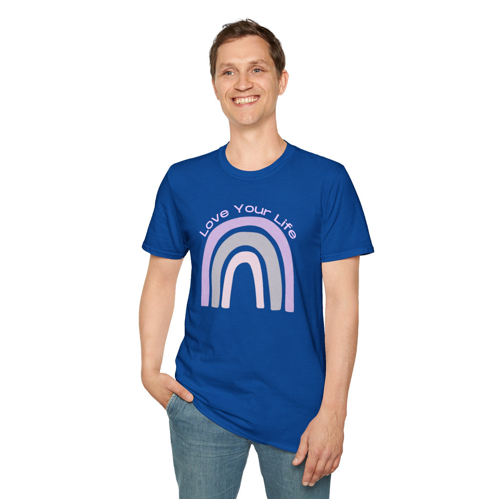 Love Your Life Rainbow T-Shirt — Pastel Retro Positive Tee