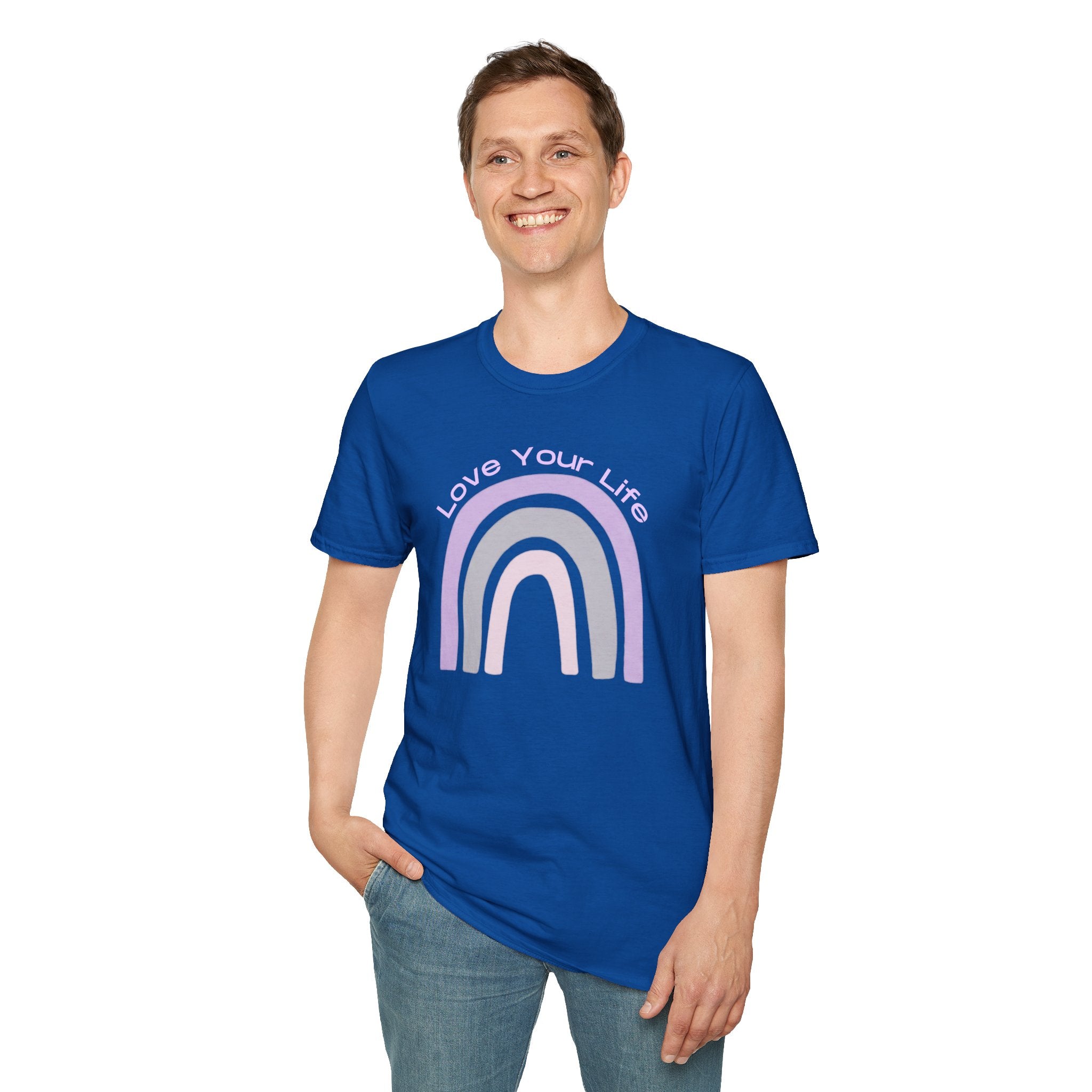 Love Your Life Rainbow T-Shirt — Pastel Retro Positive Tee