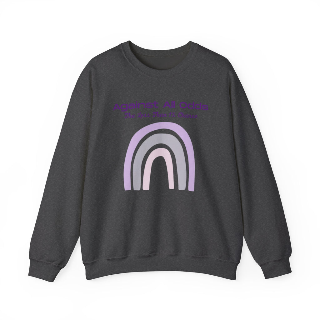 Crewneck Sweatshirt — "Against All Odds" Pastel Rainbow Inspirational Pullover