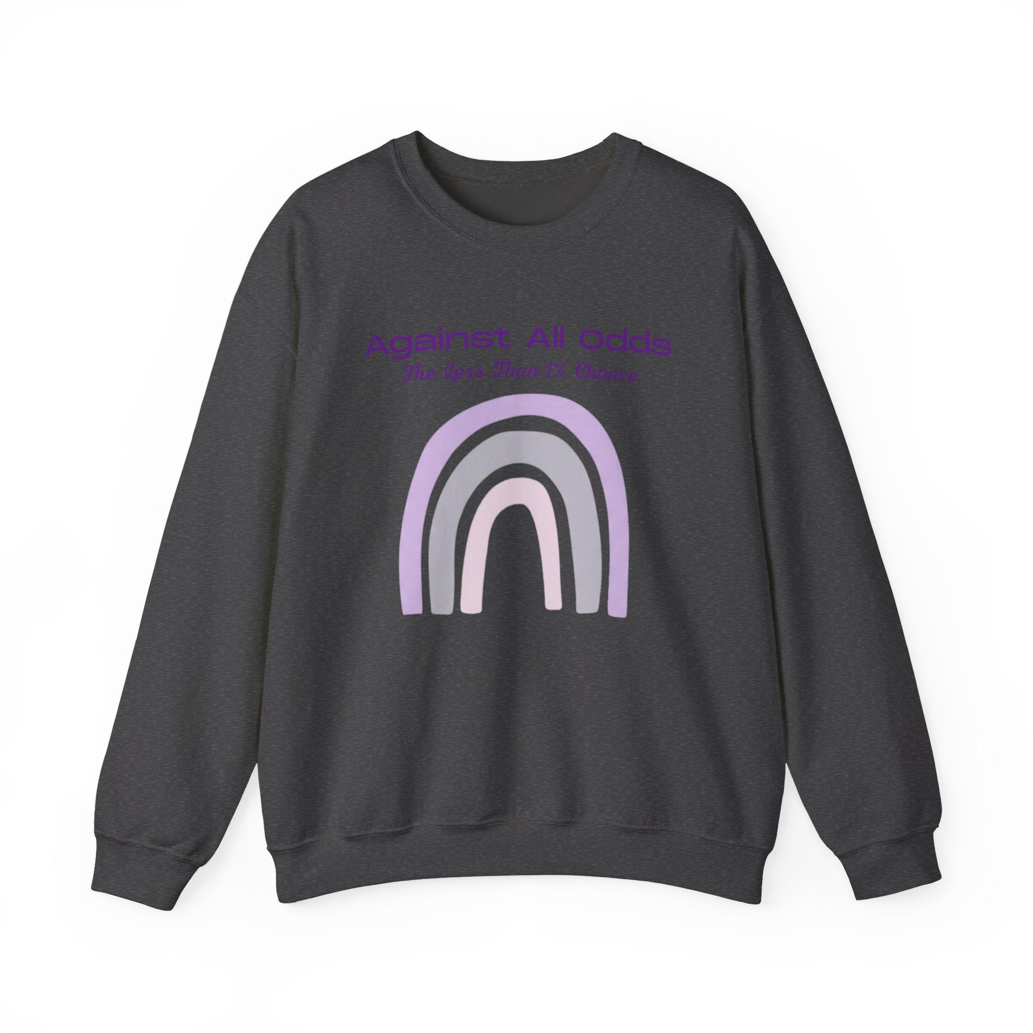Crewneck Sweatshirt — "Against All Odds" Pastel Rainbow Inspirational Pullover