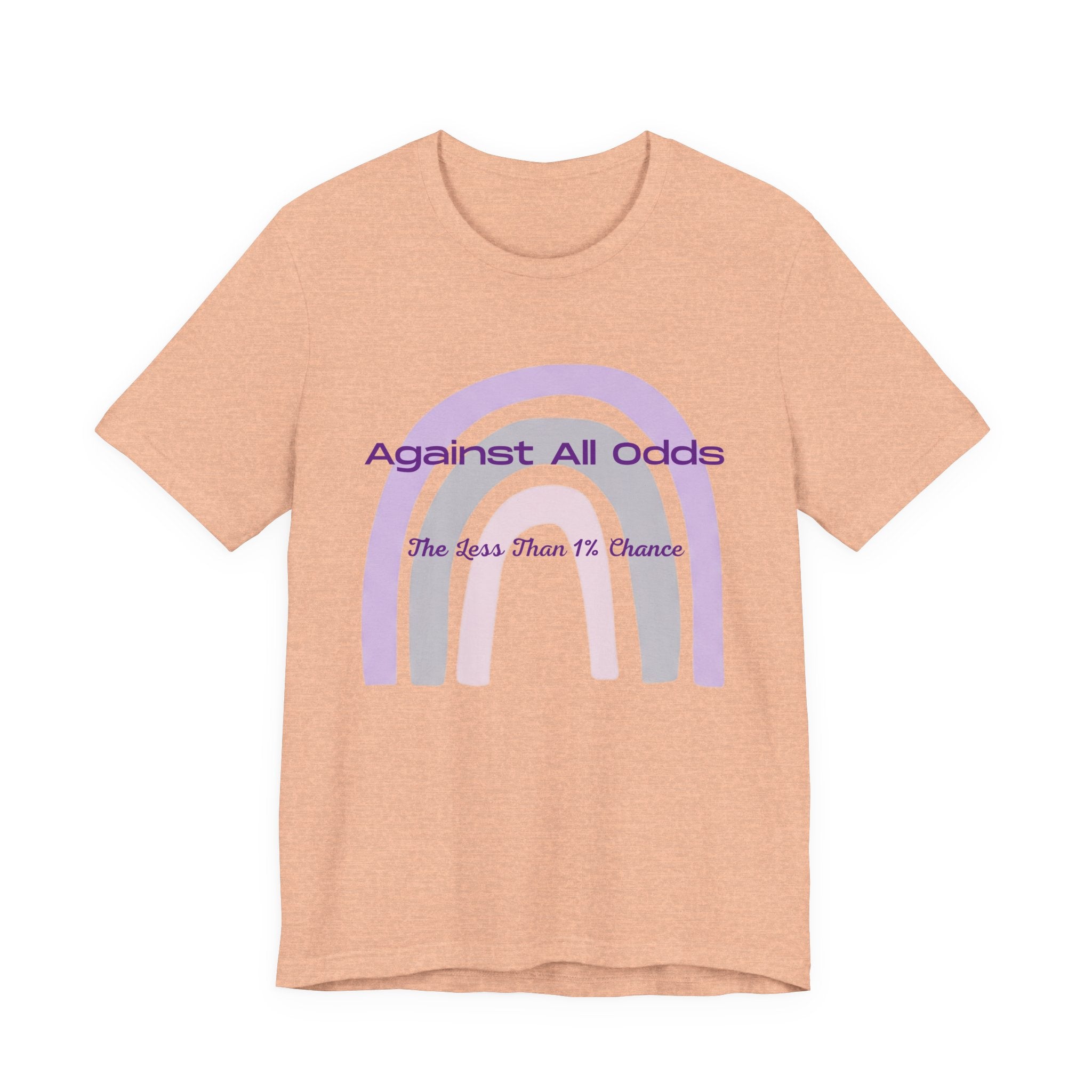 T-Shirt — "Against All Odds" Lavender Rainbow Inspirational Tee