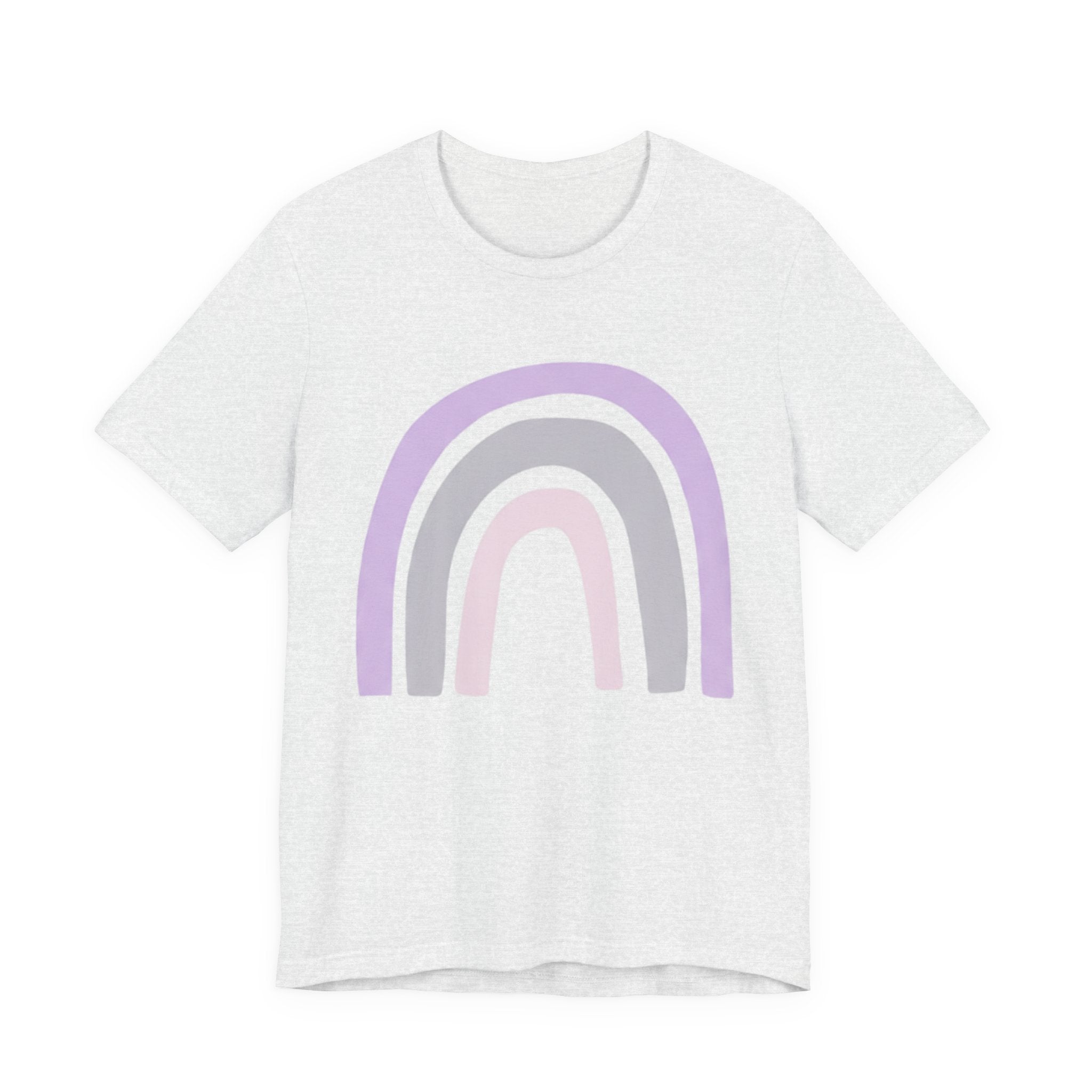 Pastel Rainbow Tee — Minimal Lavender & Blush Graphic T-Shirt