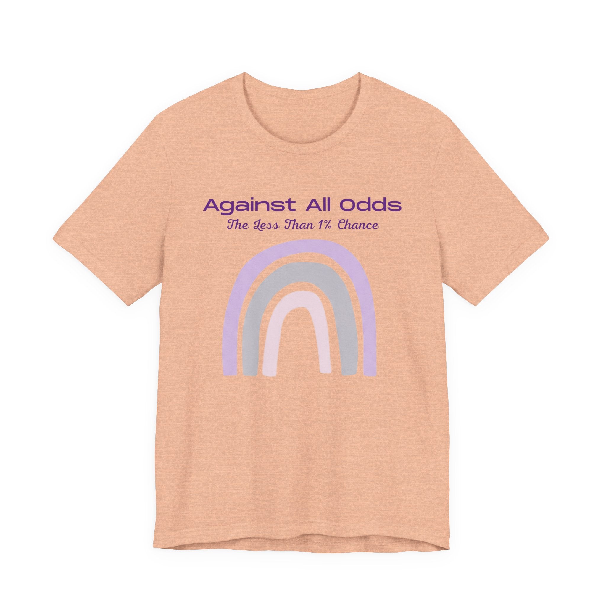 Against All Odds Rainbow Tee – Inspirational Pastel Graphic Shirt