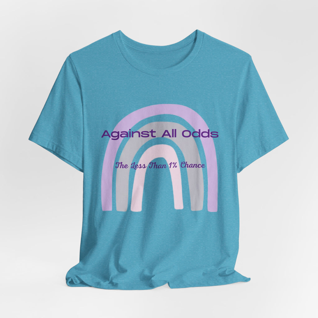 T-Shirt — "Against All Odds" Lavender Rainbow Inspirational Tee
