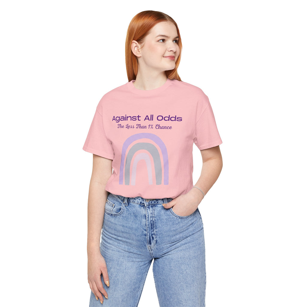 Against All Odds Rainbow Tee – Inspirational Pastel Graphic Shirt