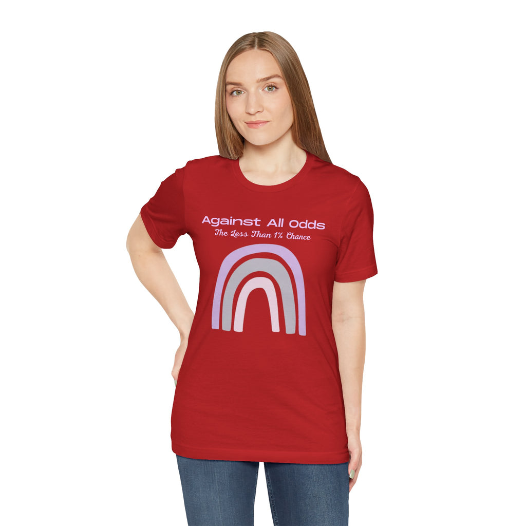 Against All Odds Rainbow Tee — Pastel Inspirational Graphic T-Shirt