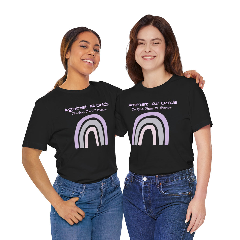 Against All Odds Rainbow Tee — Pastel Inspirational Graphic T-Shirt