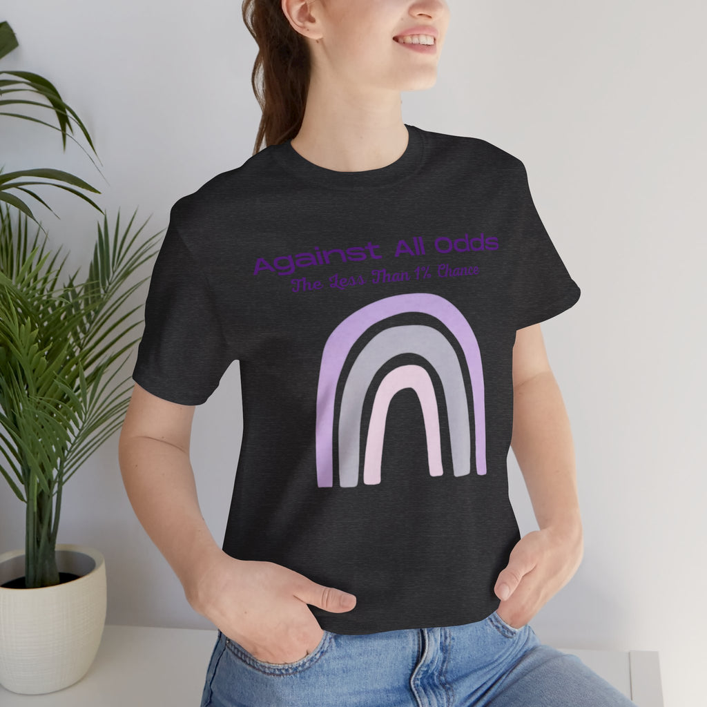 Against All Odds Rainbow Tee – Inspirational Pastel Graphic Shirt
