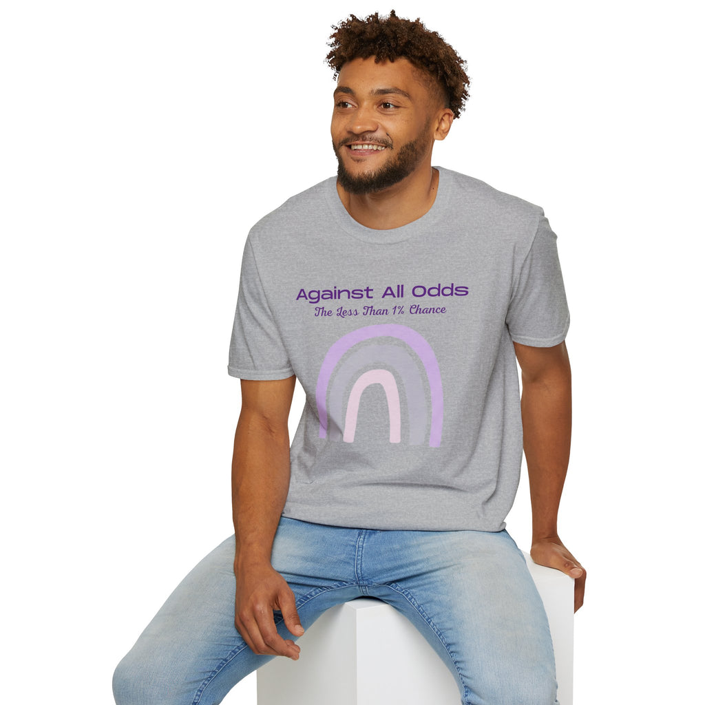 Against All Odds Rainbow T-Shirt – Inspirational 'The Less Than 1% Chance' Design