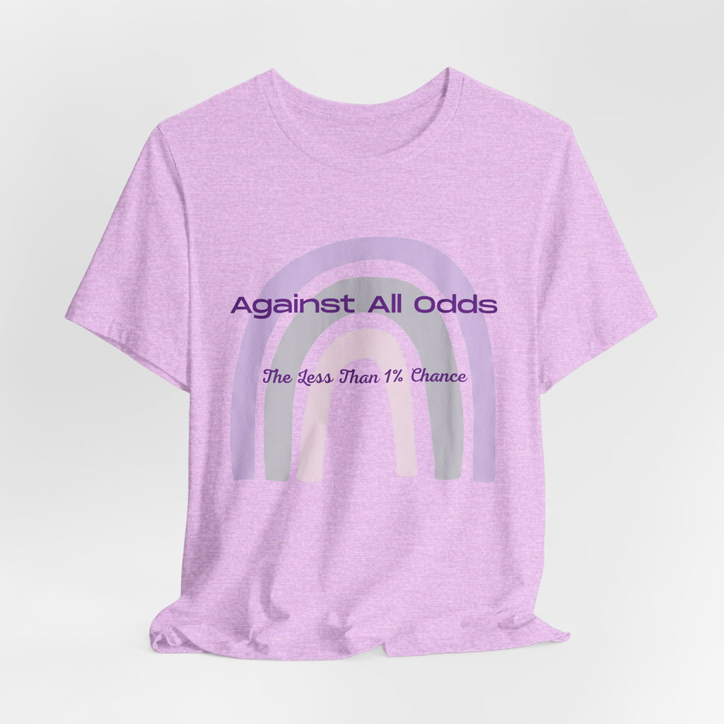 T-Shirt — "Against All Odds" Lavender Rainbow Inspirational Tee