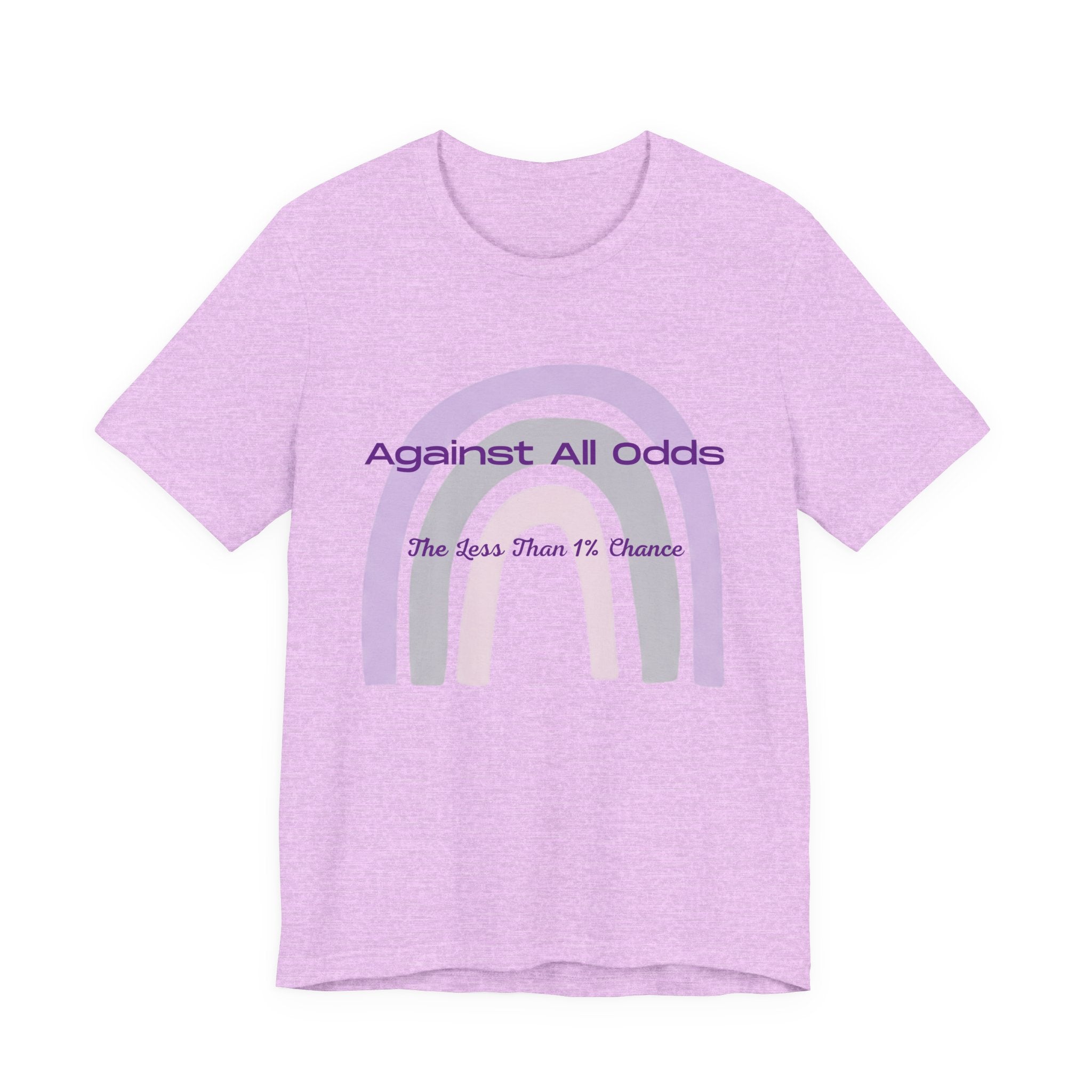 T-Shirt — "Against All Odds" Lavender Rainbow Inspirational Tee