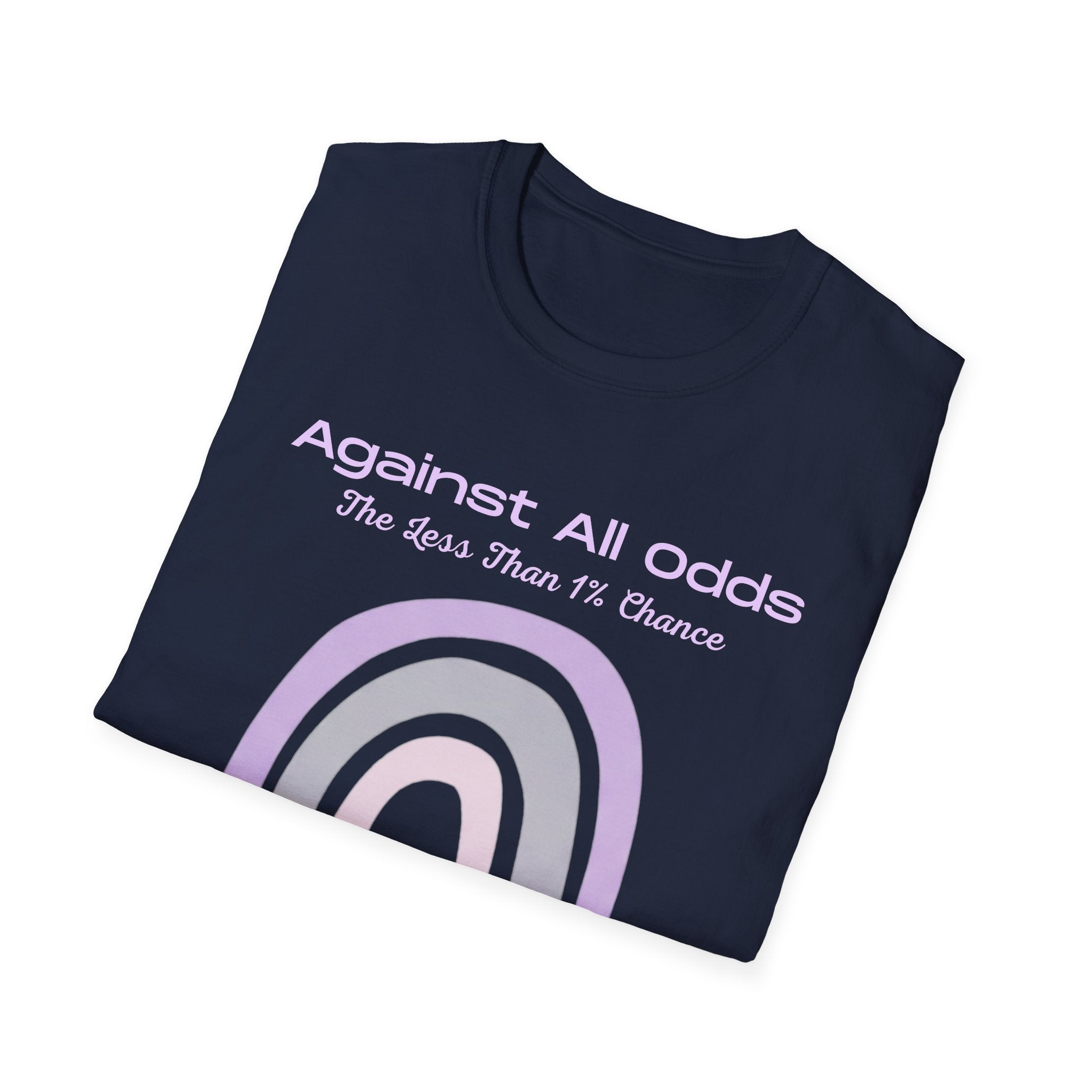 Against All Odds Rainbow T-Shirt — Pastel Inspirational Tee