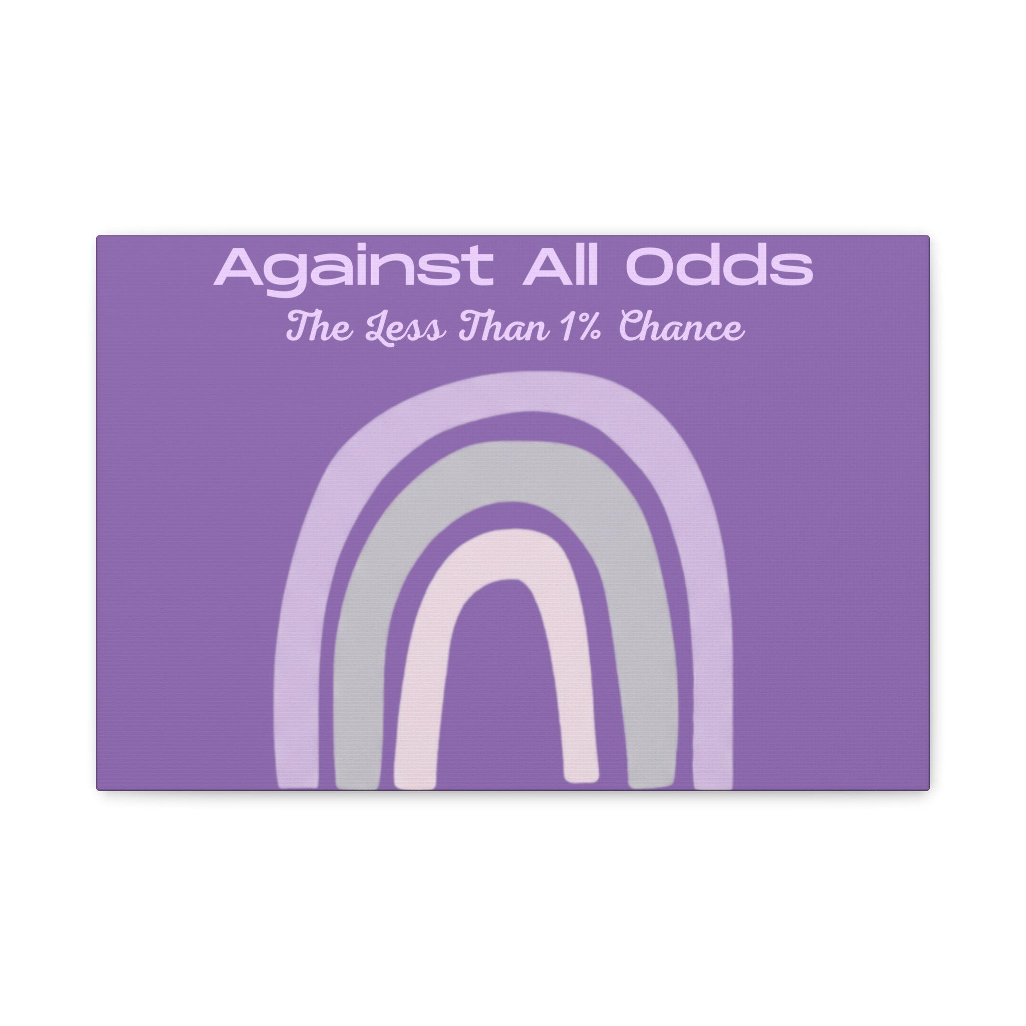 Against All Odds Purple Rainbow Canvas Wall Art — "The Less Than 1% Chance"