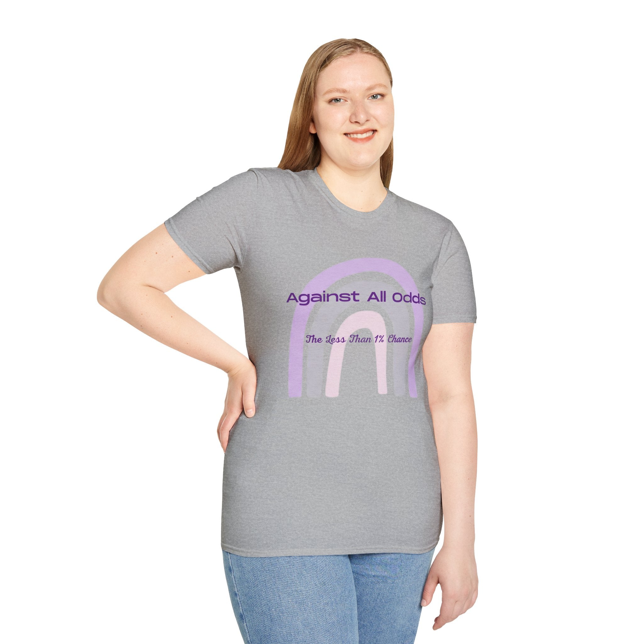 Against All Odds Rainbow T-Shirt — 'The Less Than 1% Chance' Inspirational Tee