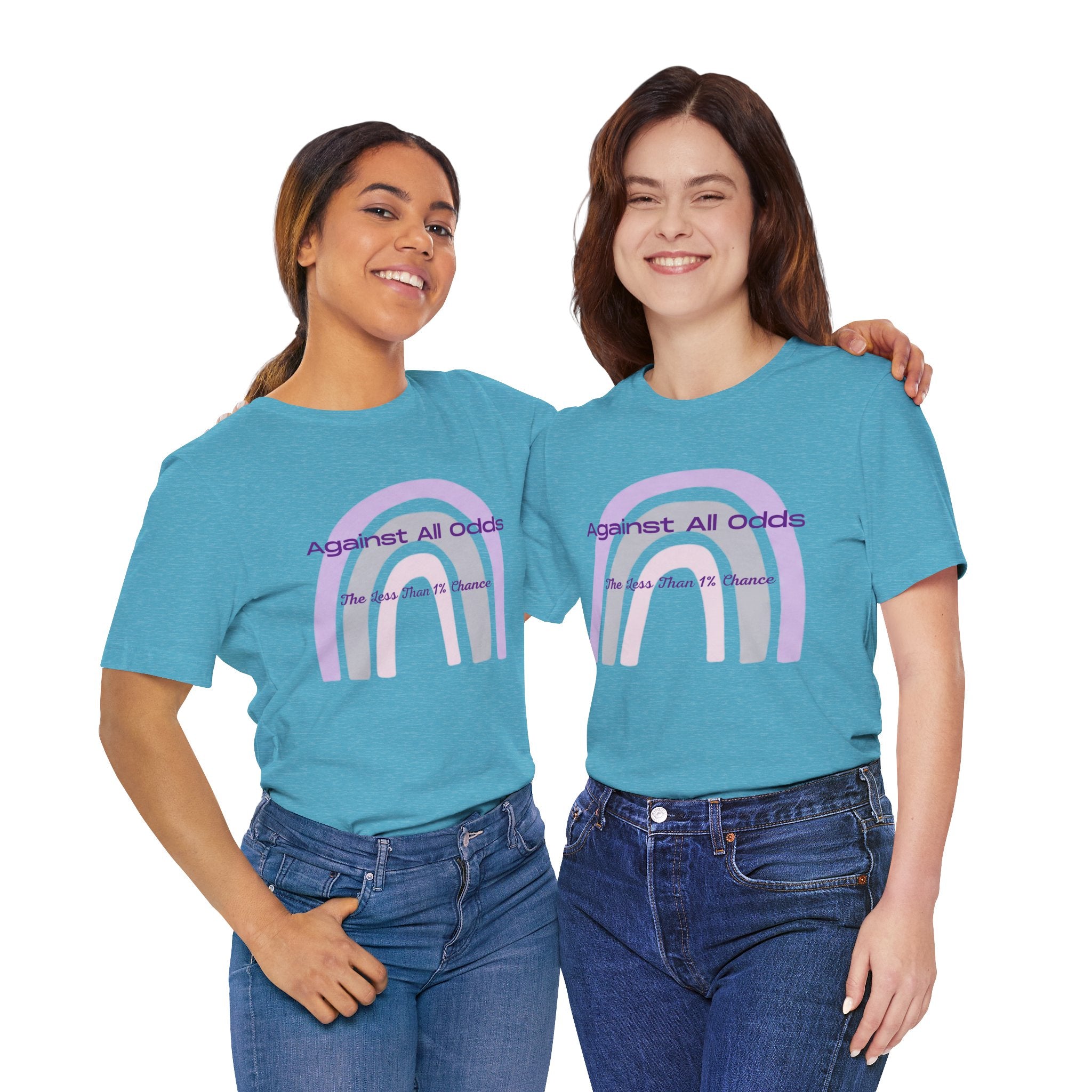 T-Shirt — "Against All Odds" Lavender Rainbow Inspirational Tee