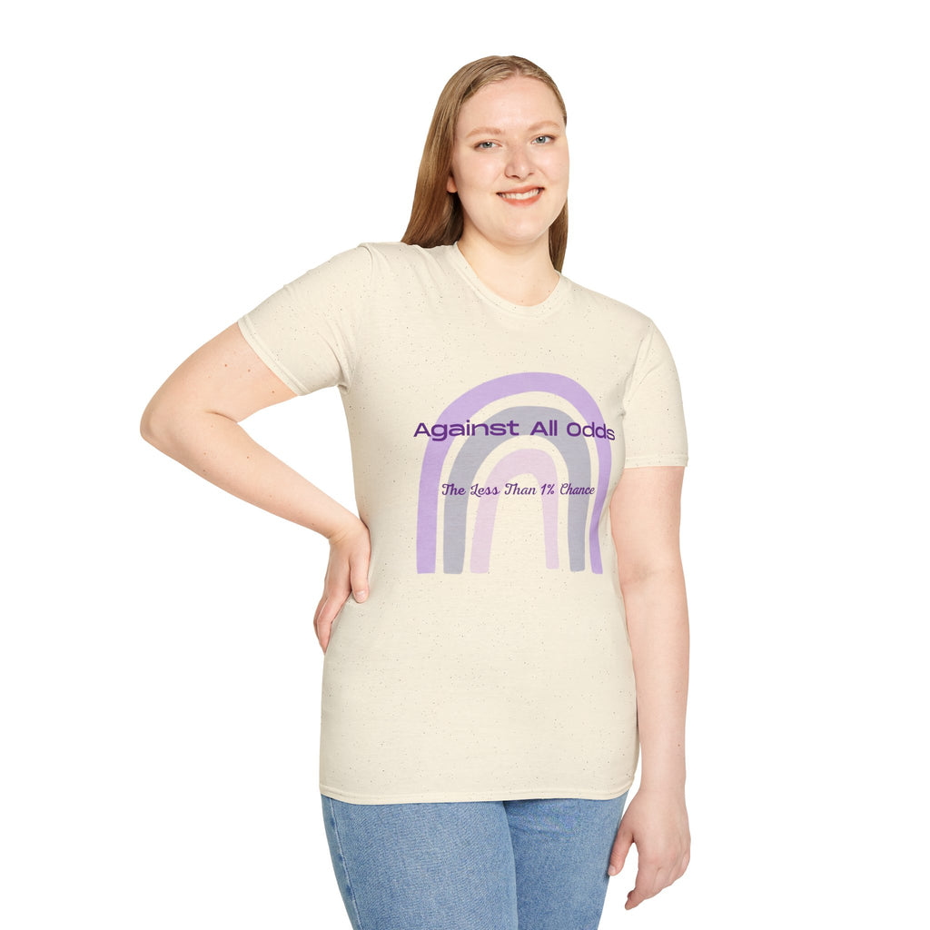Against All Odds Rainbow T-Shirt — 'The Less Than 1% Chance' Inspirational Tee