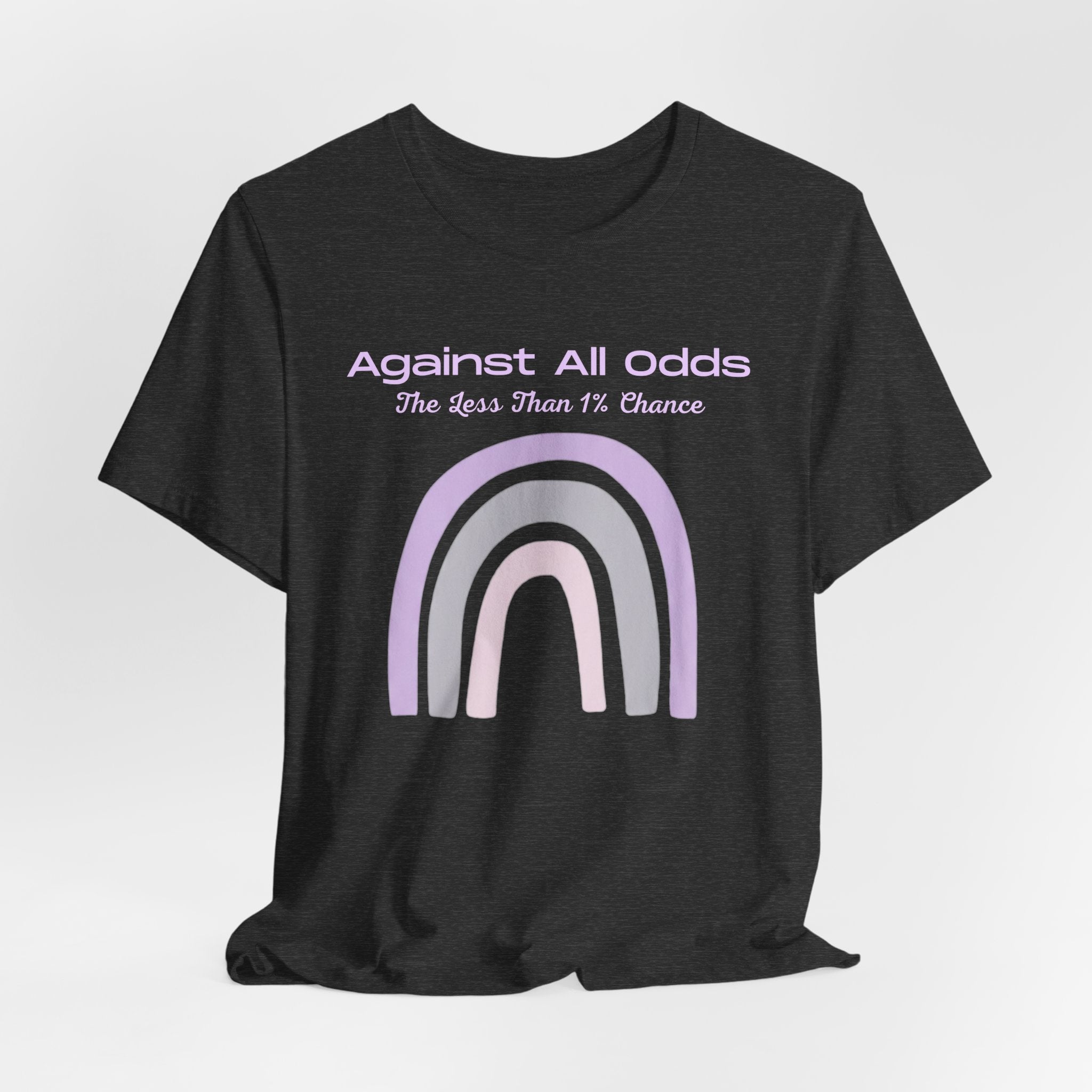 Against All Odds Rainbow Tee — Pastel Inspirational Graphic T-Shirt
