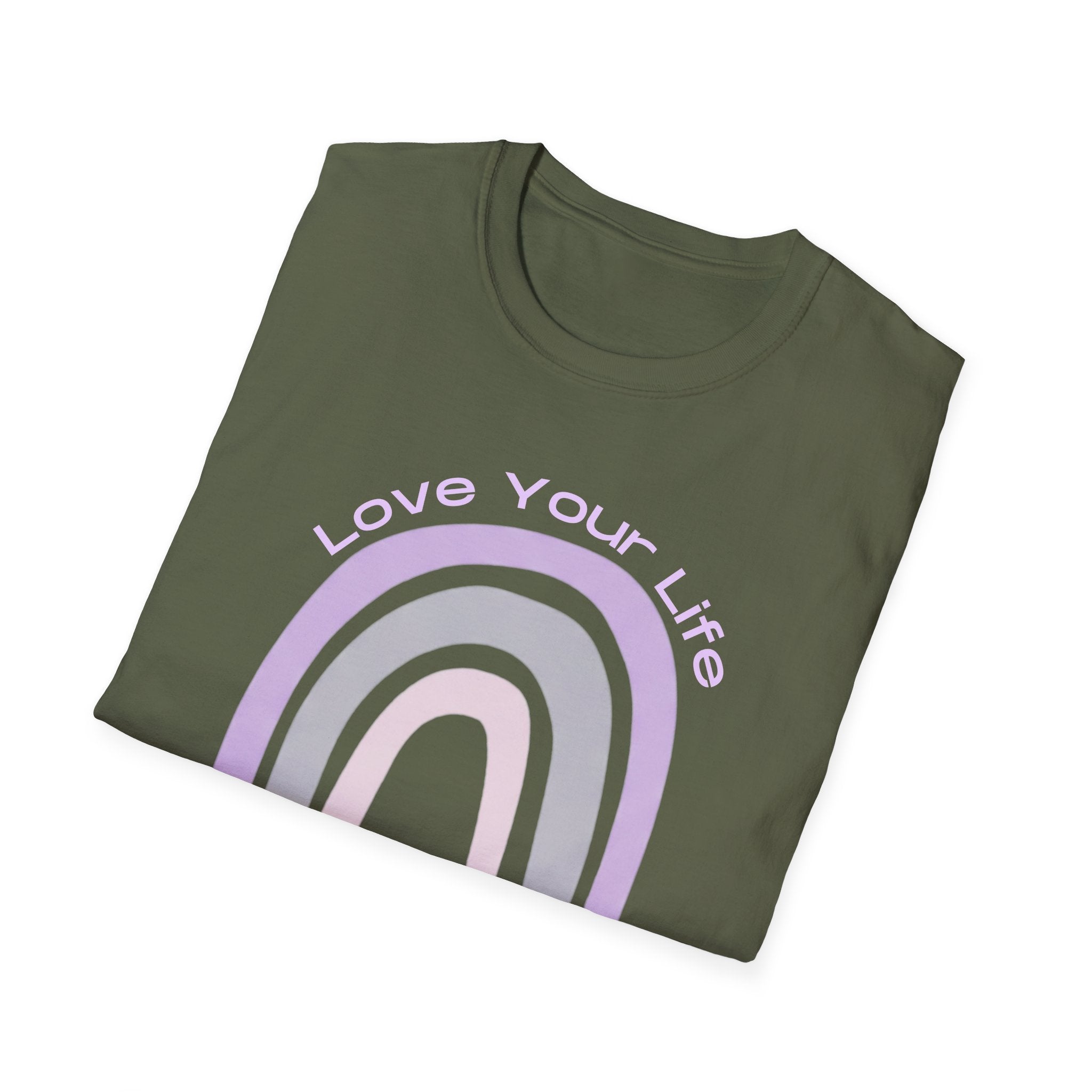 Love Your Life Rainbow T-Shirt — Pastel Retro Positive Tee