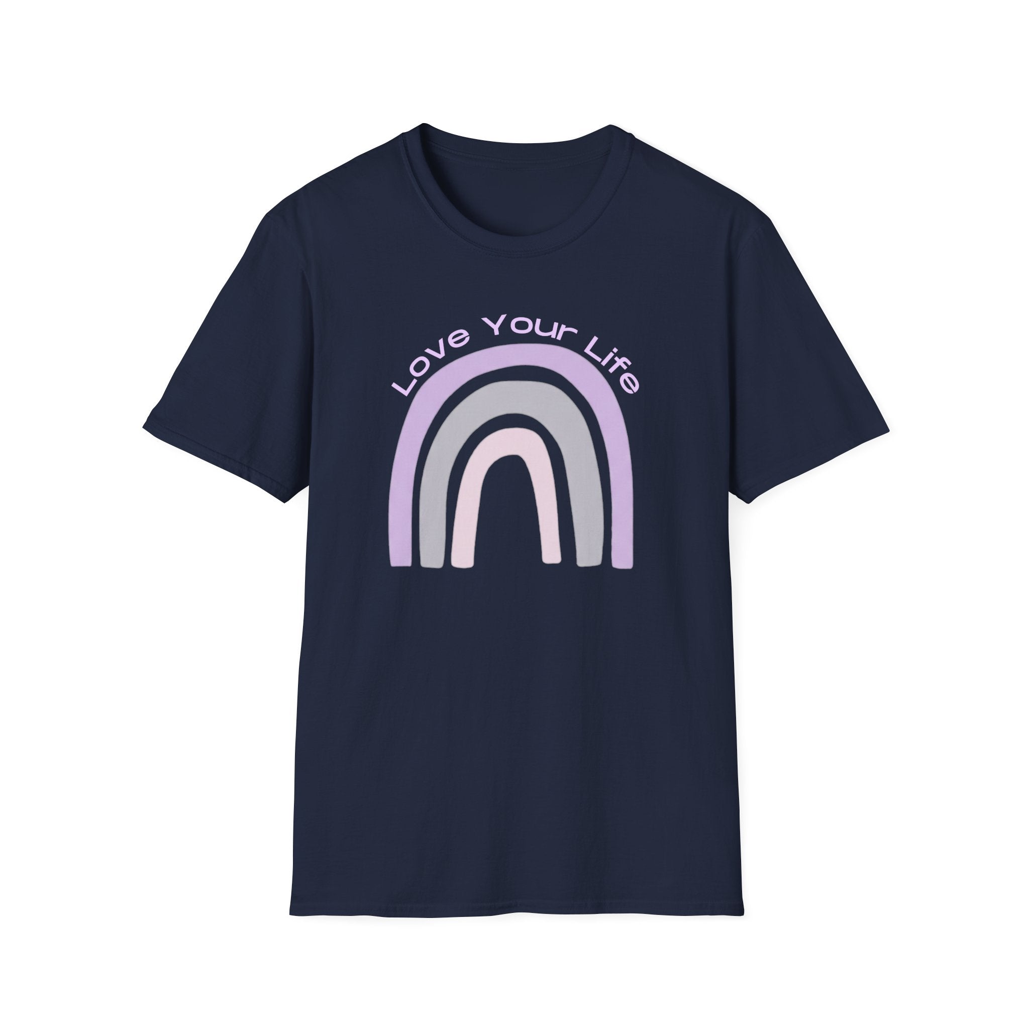 Love Your Life Rainbow T-Shirt — Pastel Retro Positive Tee