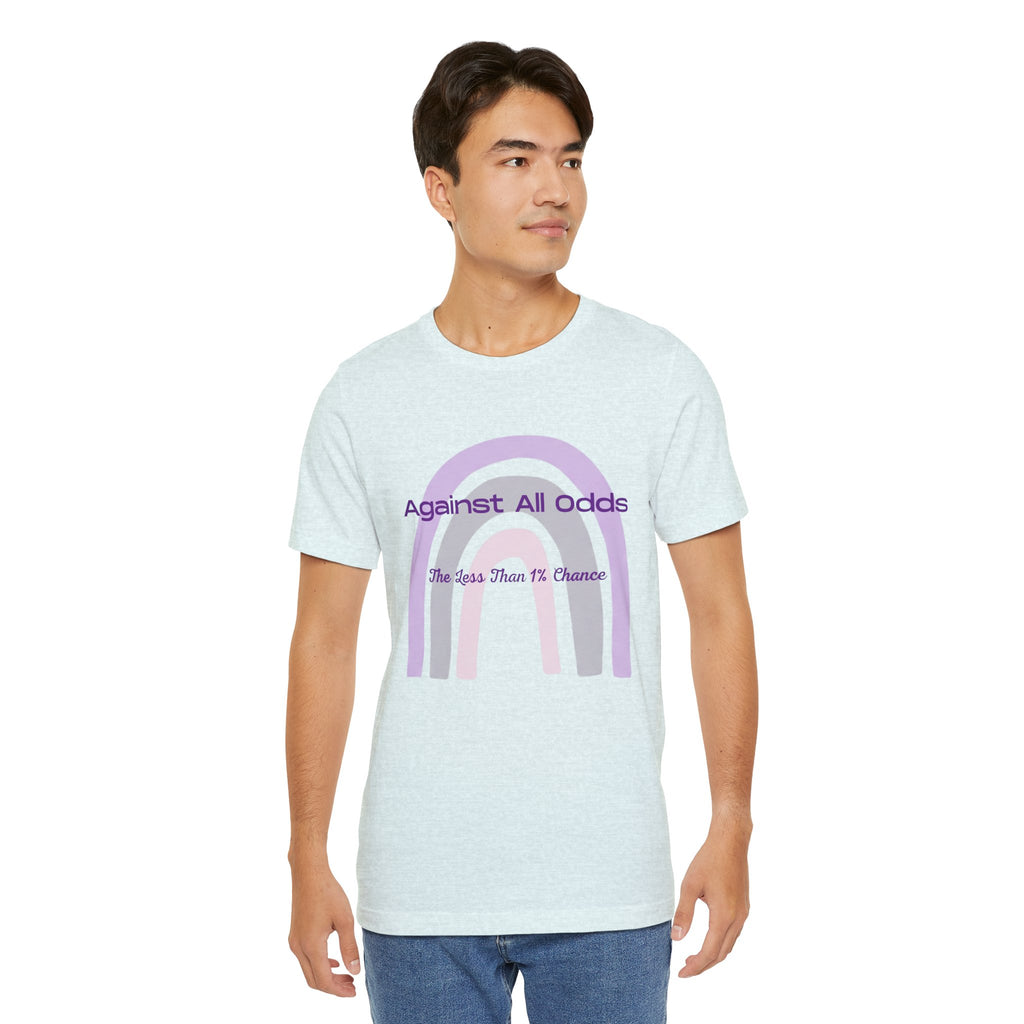 T-Shirt — "Against All Odds" Lavender Rainbow Inspirational Tee