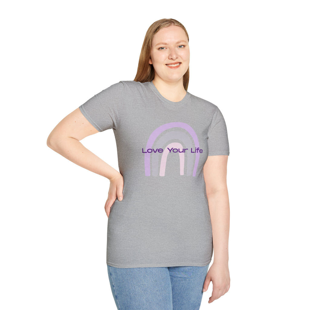 Love Your Life Rainbow T-Shirt — Pastel Retro Positive Tee