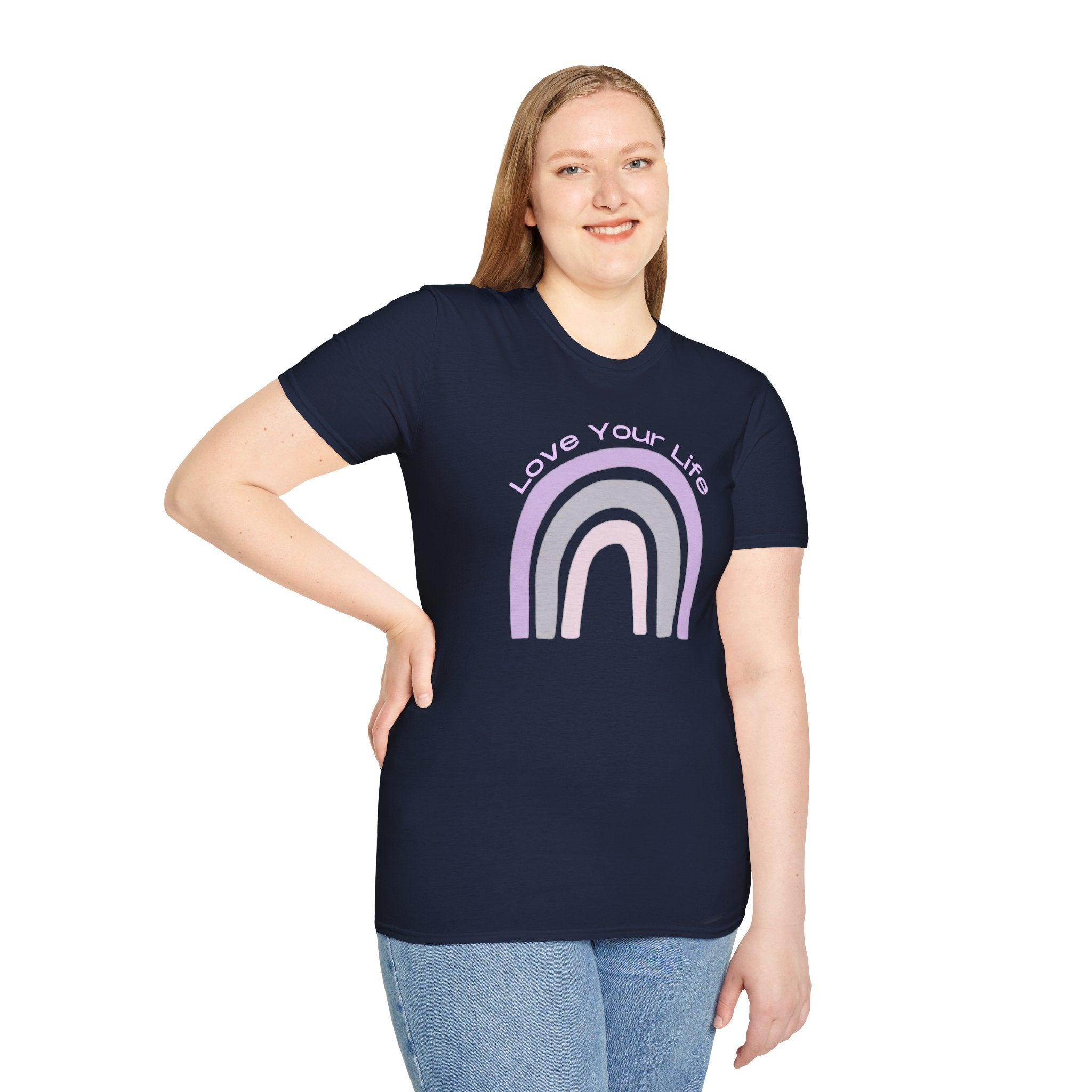 Love Your Life Rainbow T-Shirt — Pastel Retro Positive Tee