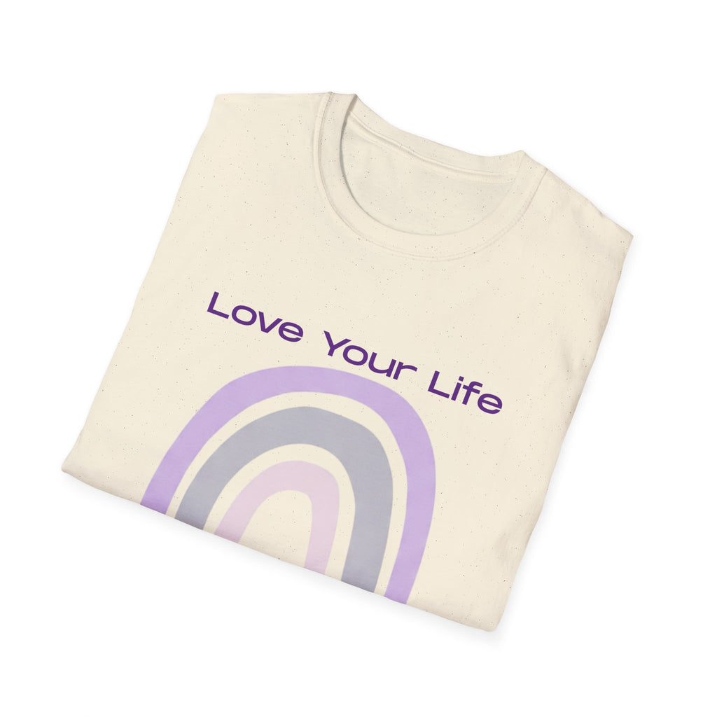 Love Your Life Rainbow T-Shirt — Soft Pastel Everyday Tee