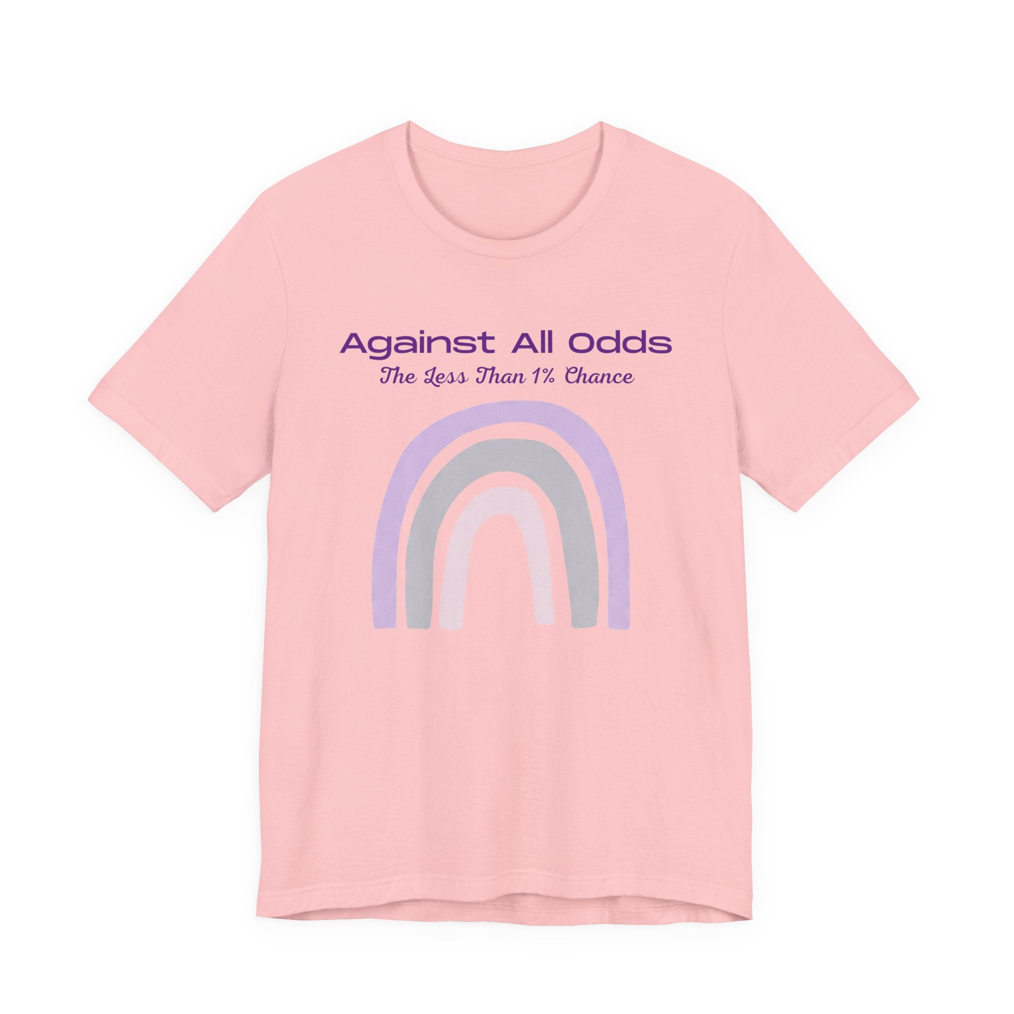 Against All Odds Rainbow Tee – Inspirational Pastel Graphic Shirt